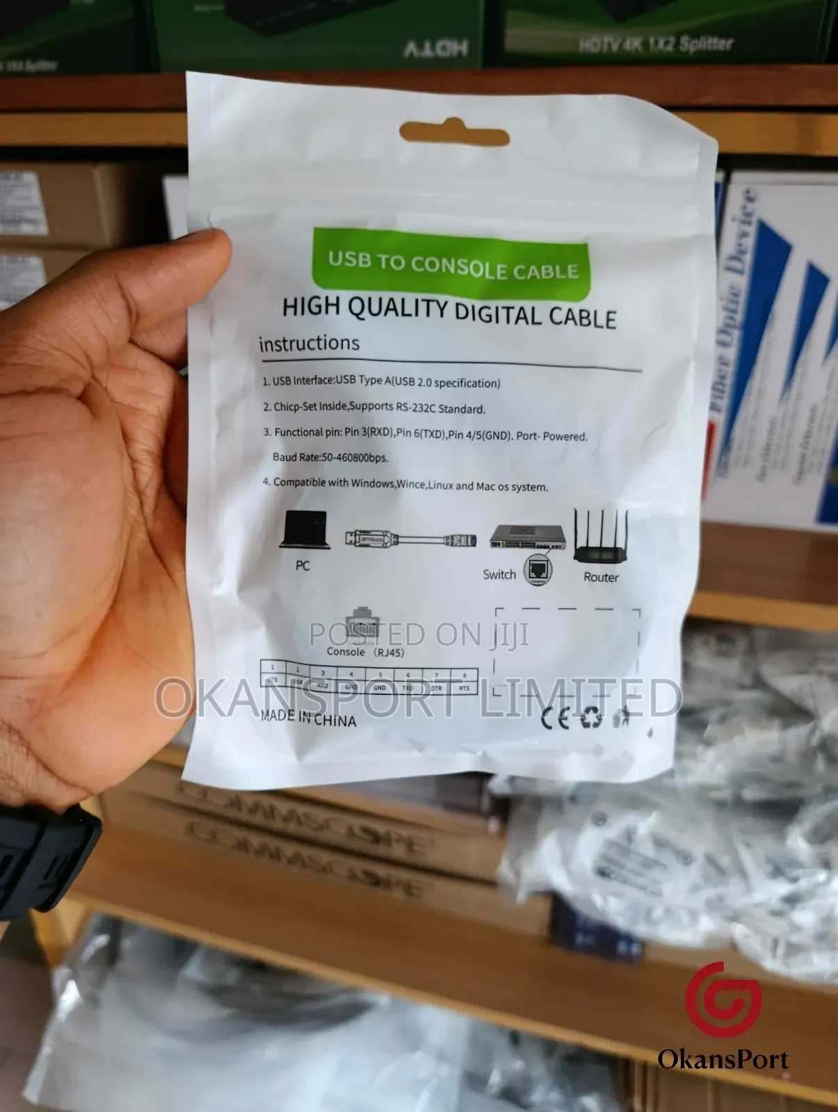 Usb to Console Rj45 Cable (Cisco Rollover) – Network Serial Adapter