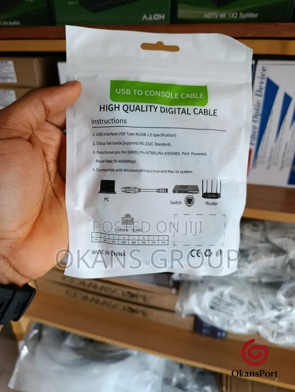 Usb to Console Rj45 Cable (Cisco Rollover) – Network Serial Adapter