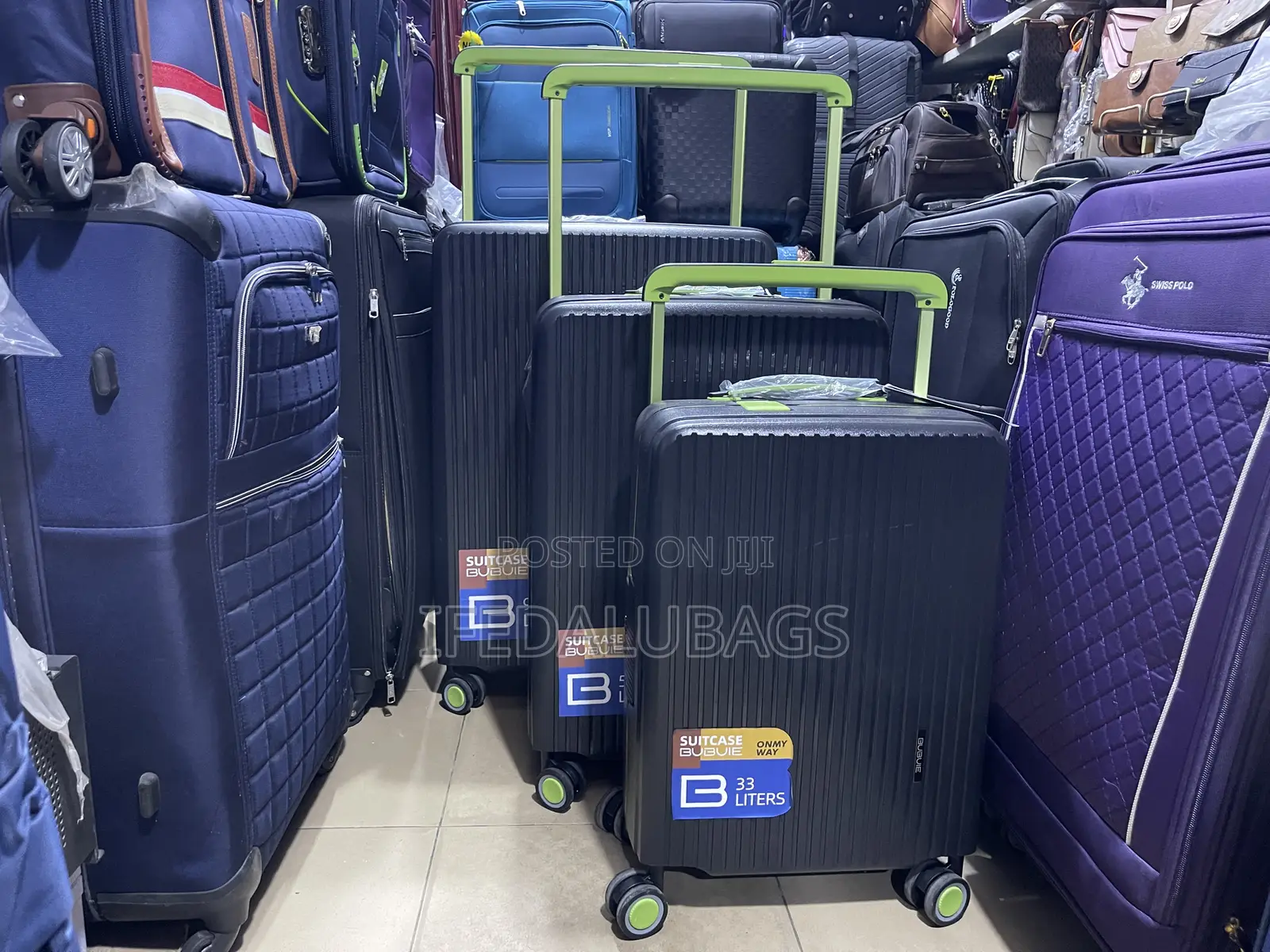 Set of Quality Authentic Hard Shell Wide Pole Travel Luggage
