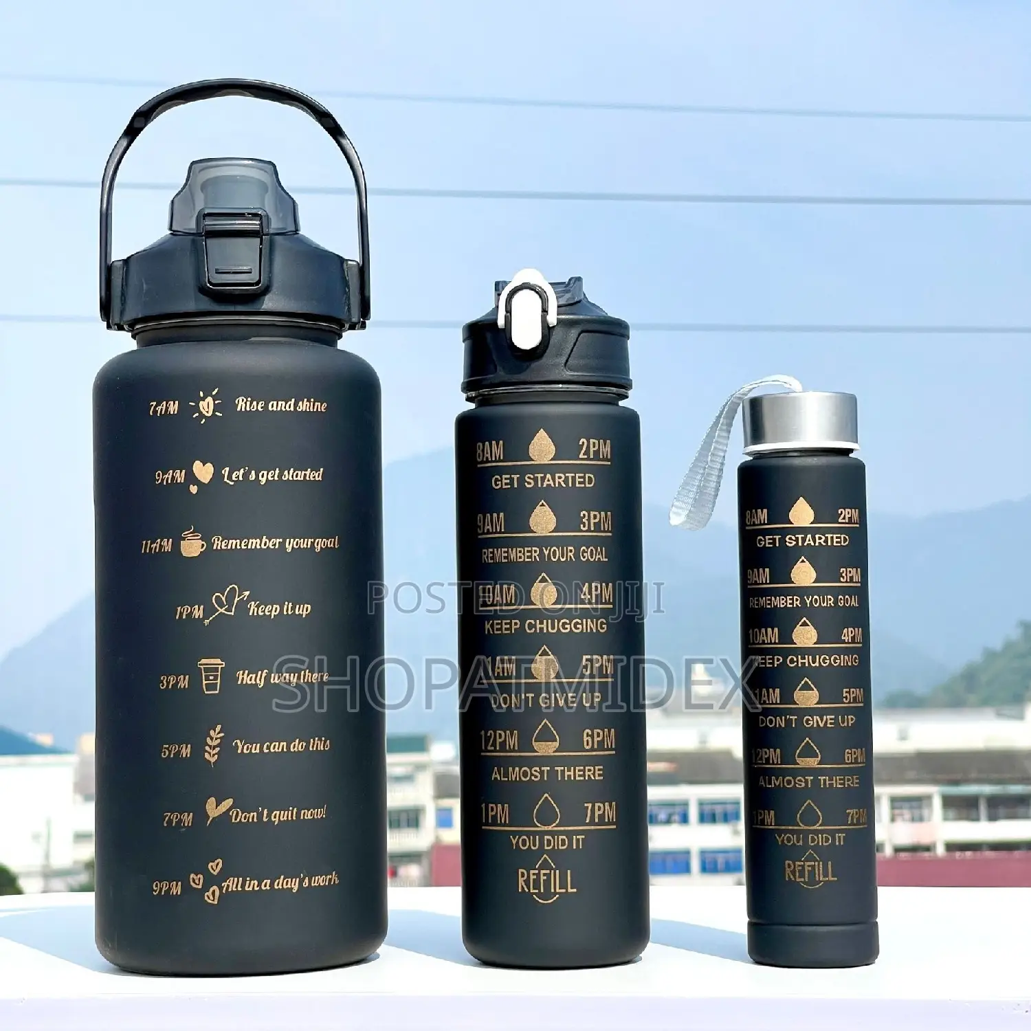 3 in 1 Water Bottle With Stickers