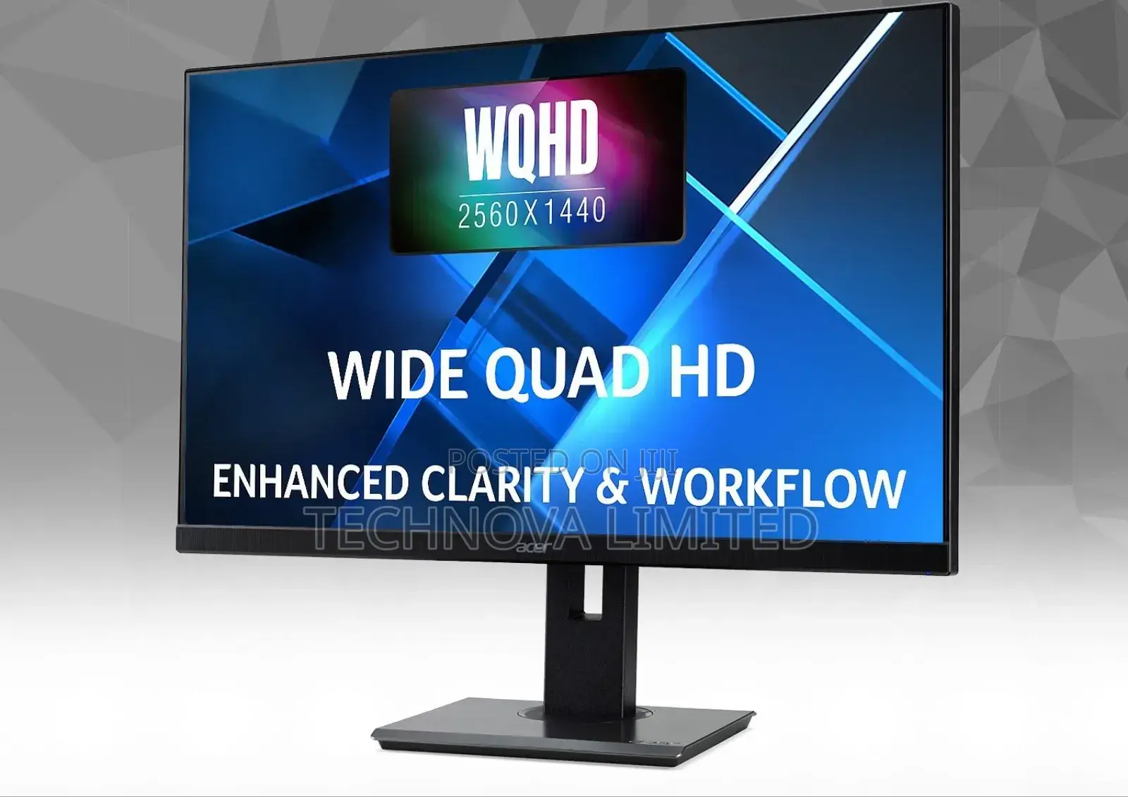 Acer B247yu Bmiipprx 23.8" Vivid Colors Ips Monitor - 2560x1440 - 75hz
