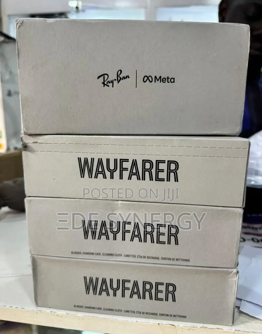 Meta Rayban Smart Glasses Rw4006 Wayfarer. Shiny Black Clear