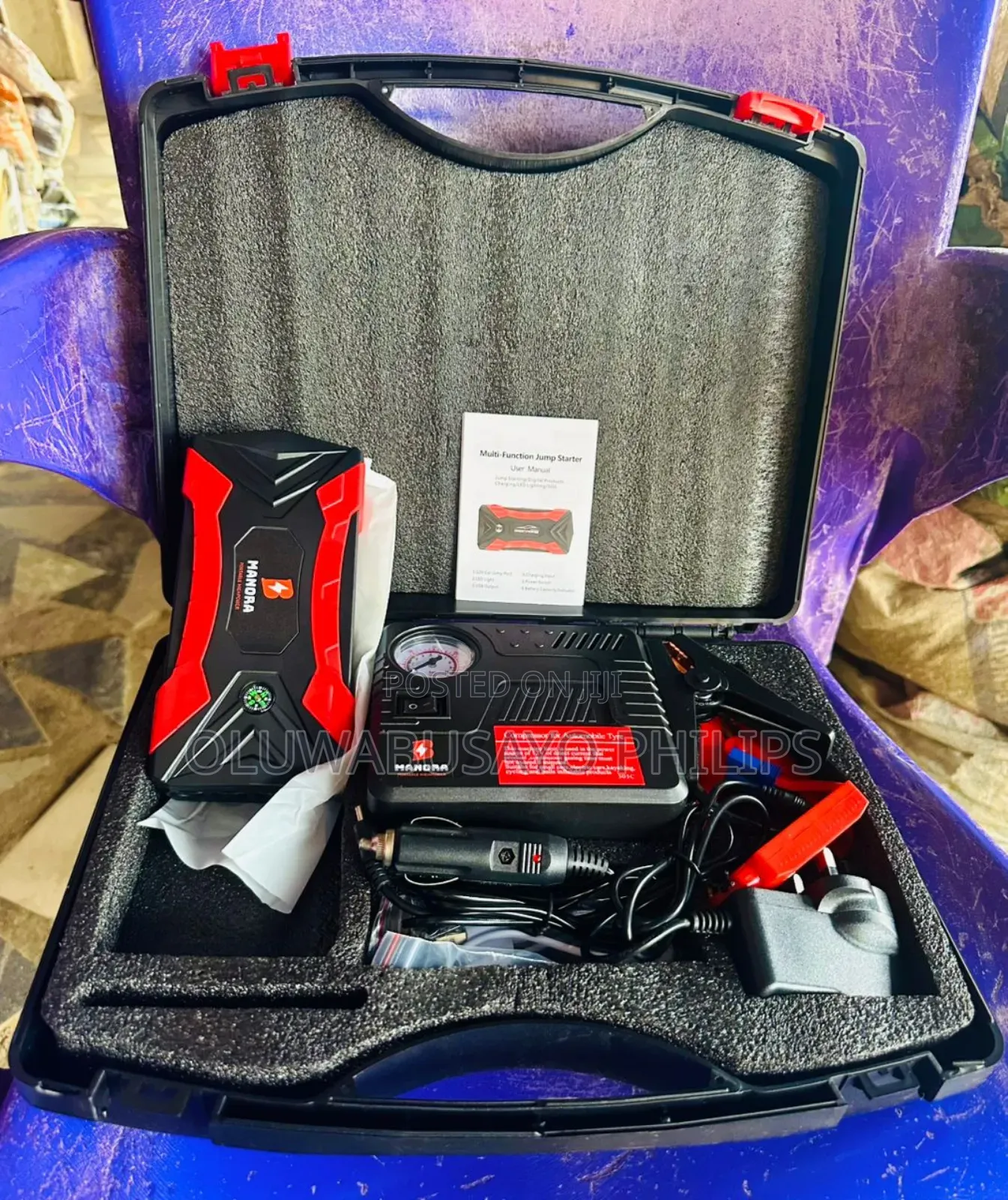 Multiple Purpose Car Jump Starter and Tyre Inflator