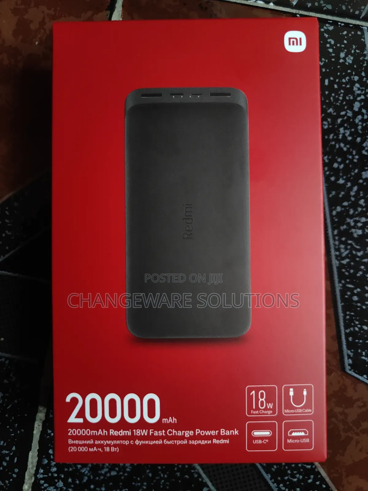 20,000mah Redmi 18w Fast Charge Power Bank