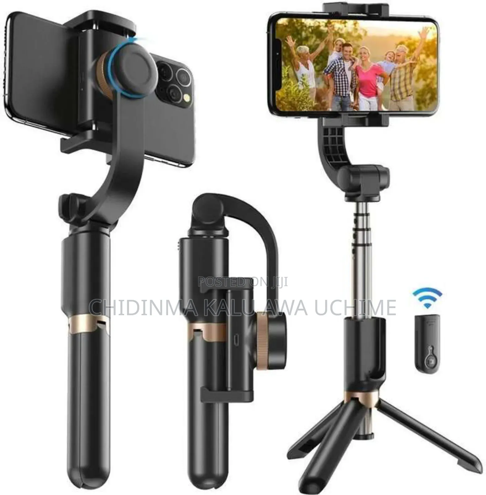 Q08 Gimbal Stabilizer Selfie Stick 360 Automatic Rotation