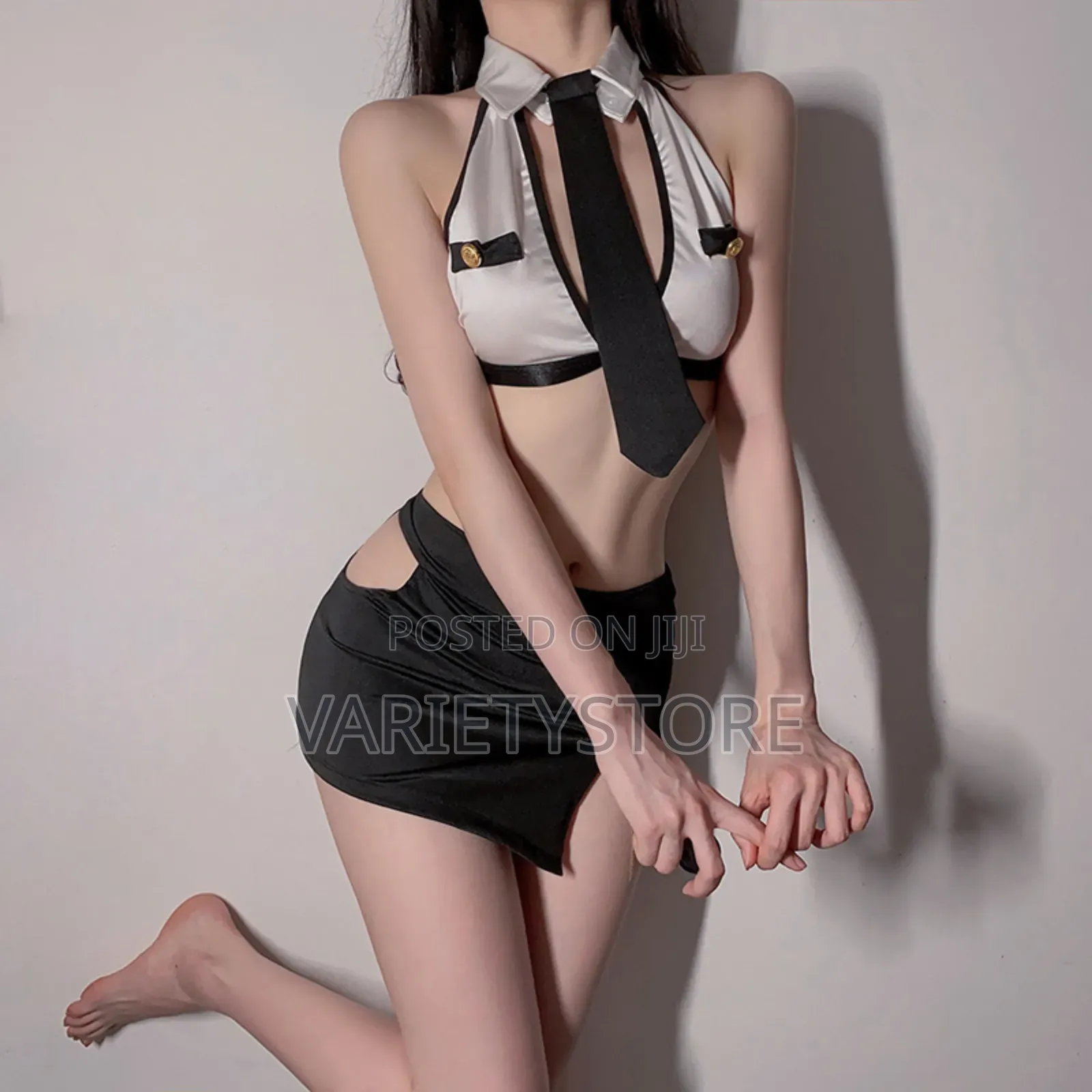 Air Stewardess Uniform Hollow Out Backless Sensual Costume