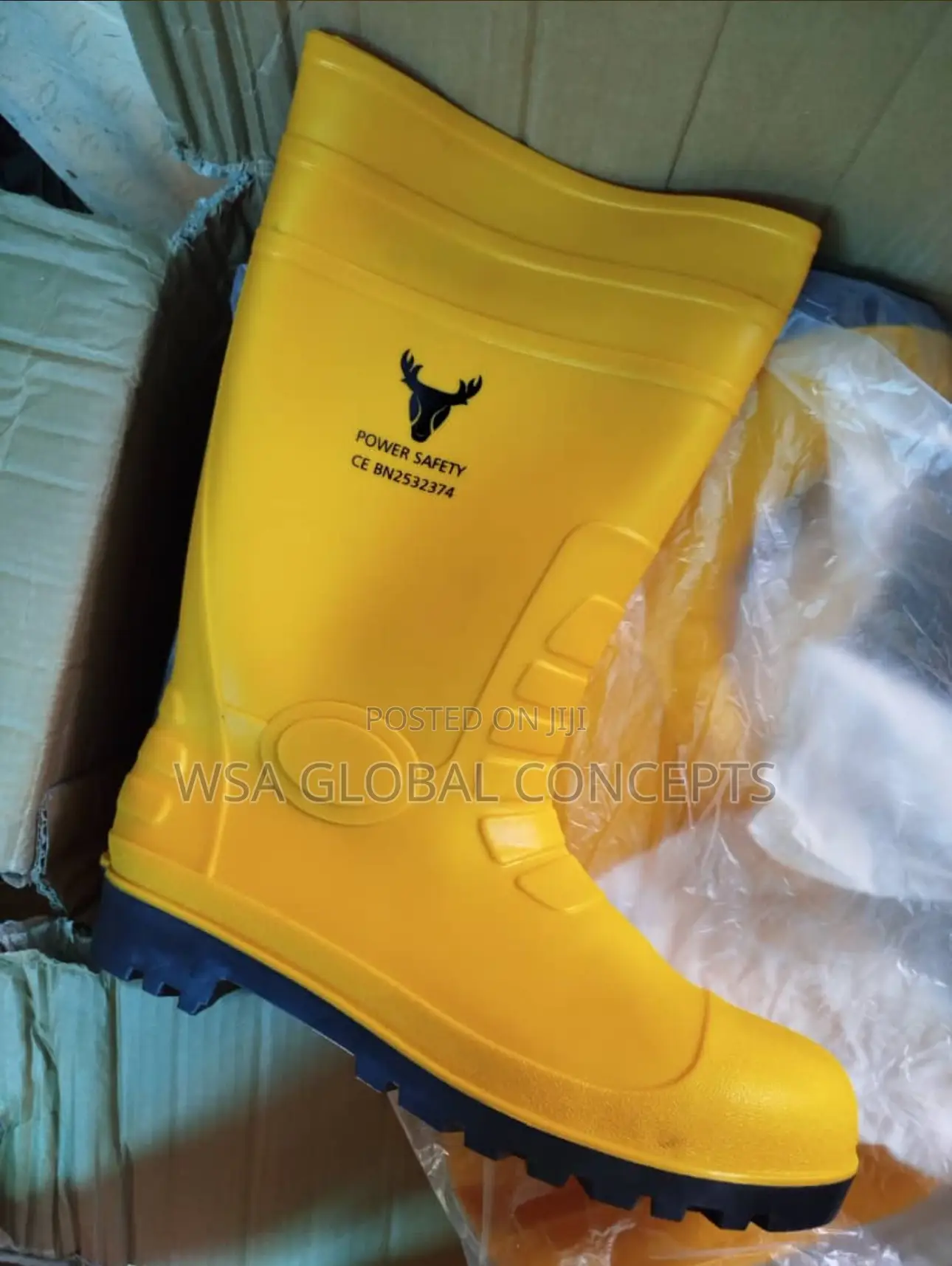 Steel Toe Yellow Safety Rainboot