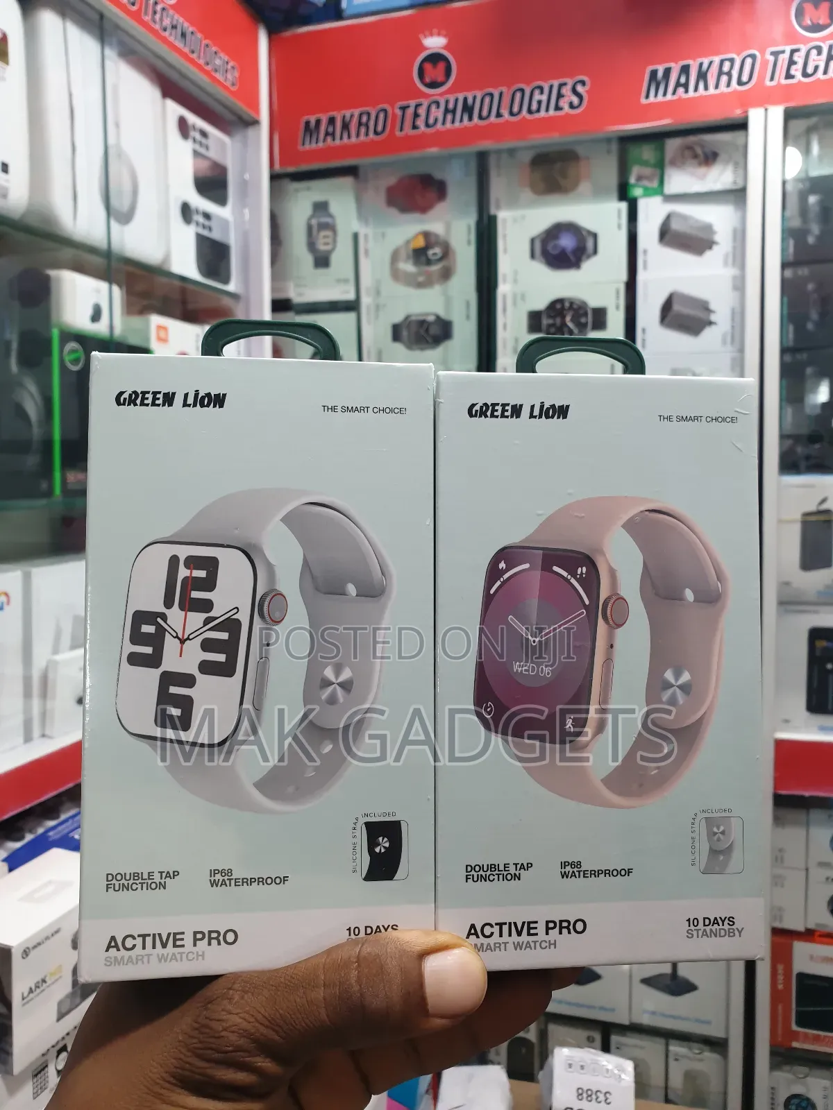 Green Lion Active Pro Smart Watch- White
And Pink Colors