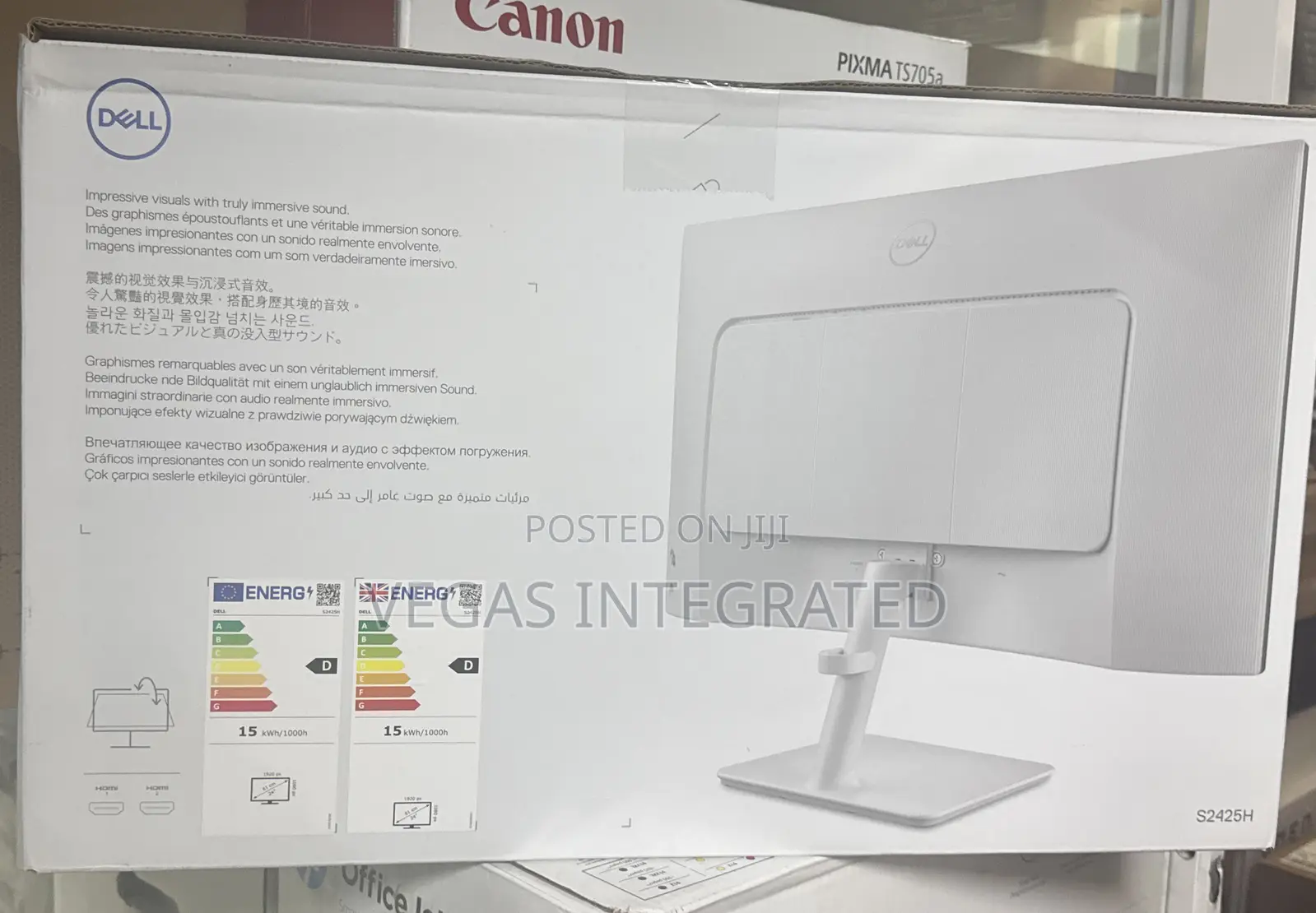 Dell S2425h 23.8 Inch Full Hd 100hz Ips Monitor With Built-in Speakers