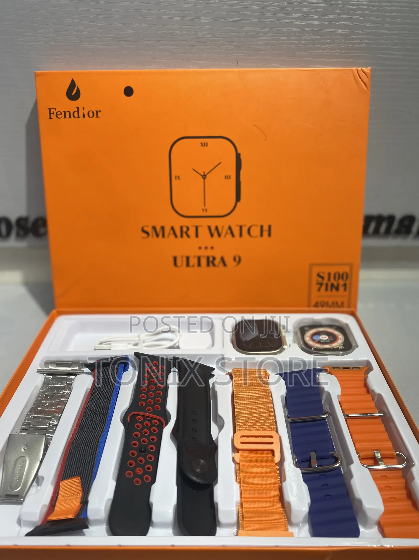 S100 Smartwatch With 7 Straps and Watch Case