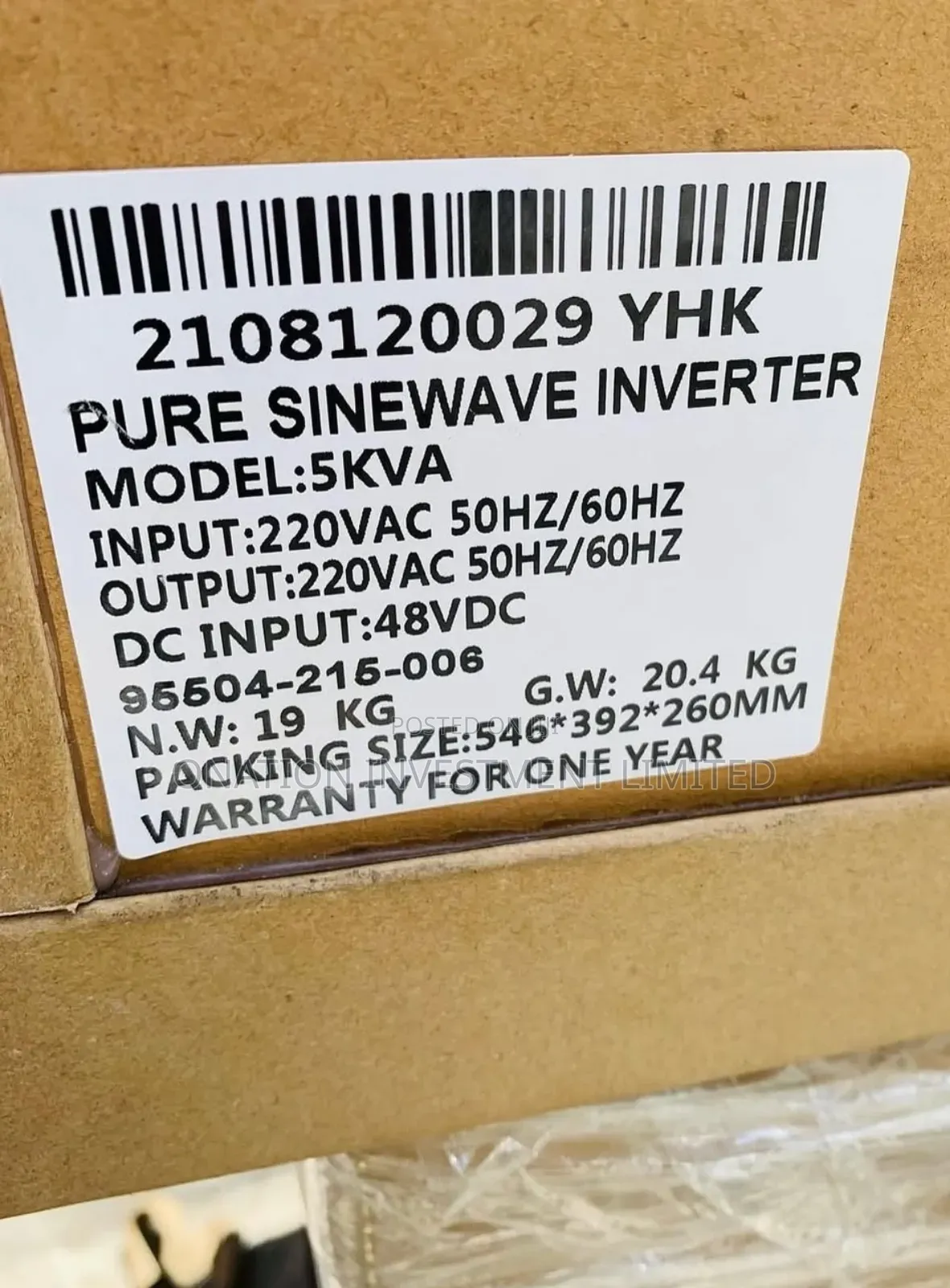 5kva 48v Yohako Pure Sine Wave Inverter