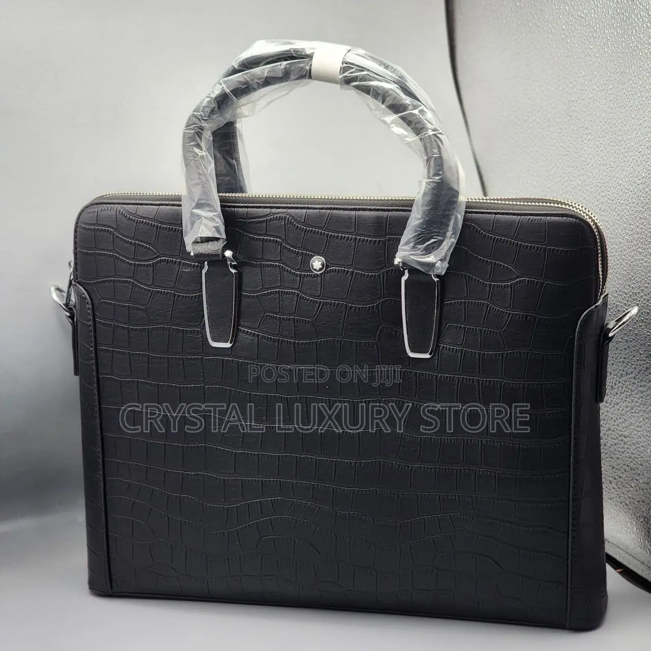 Mont Blanc Quality Luxury Genuine Leather Laptop Bag