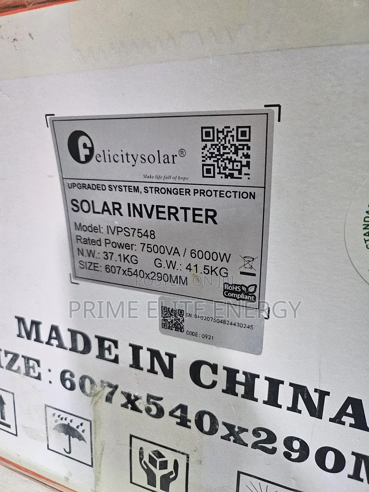 Felicity 7.5kva Transformer-based Inverter