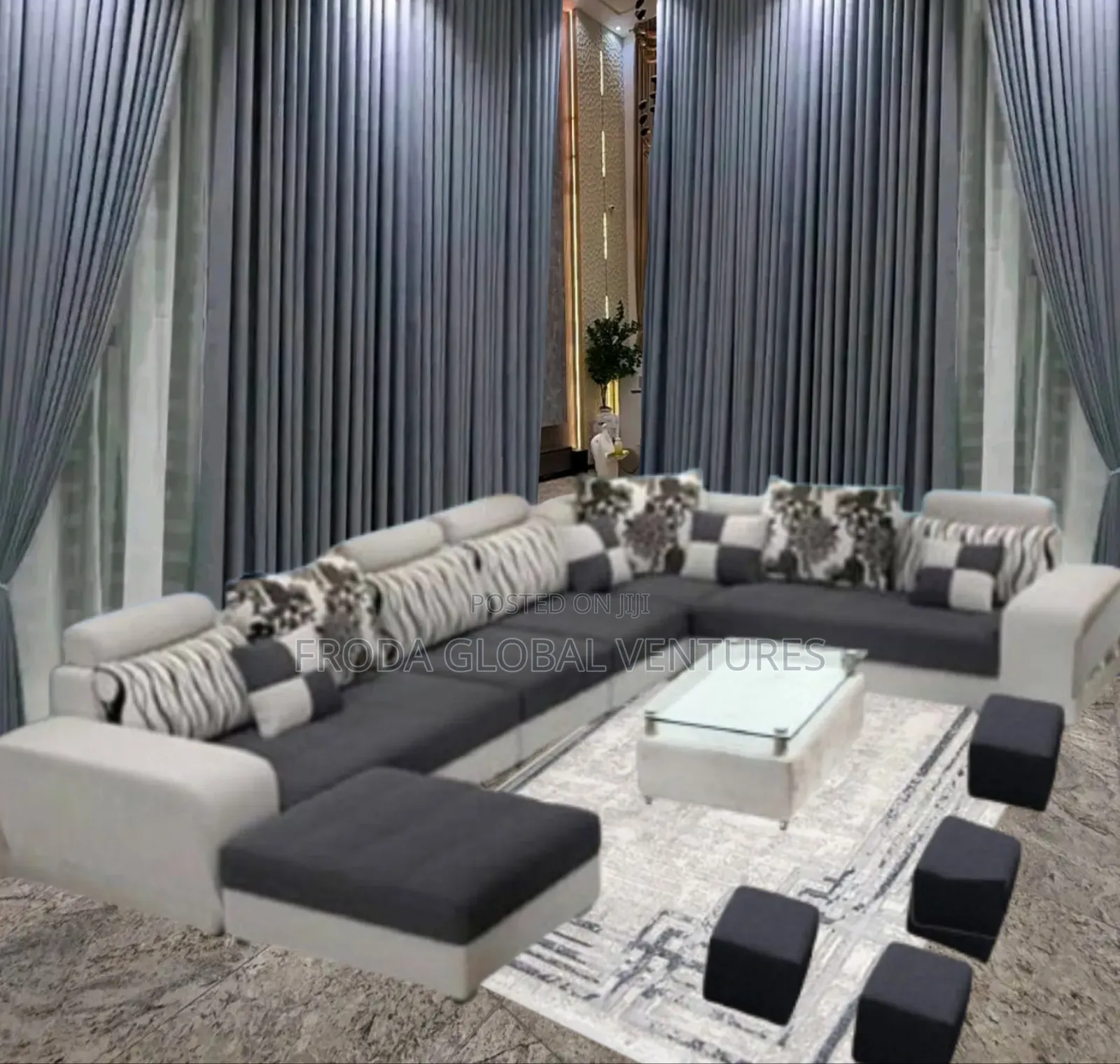 Quality Living Room Couch. Set of U-Shape Sofa Chairs