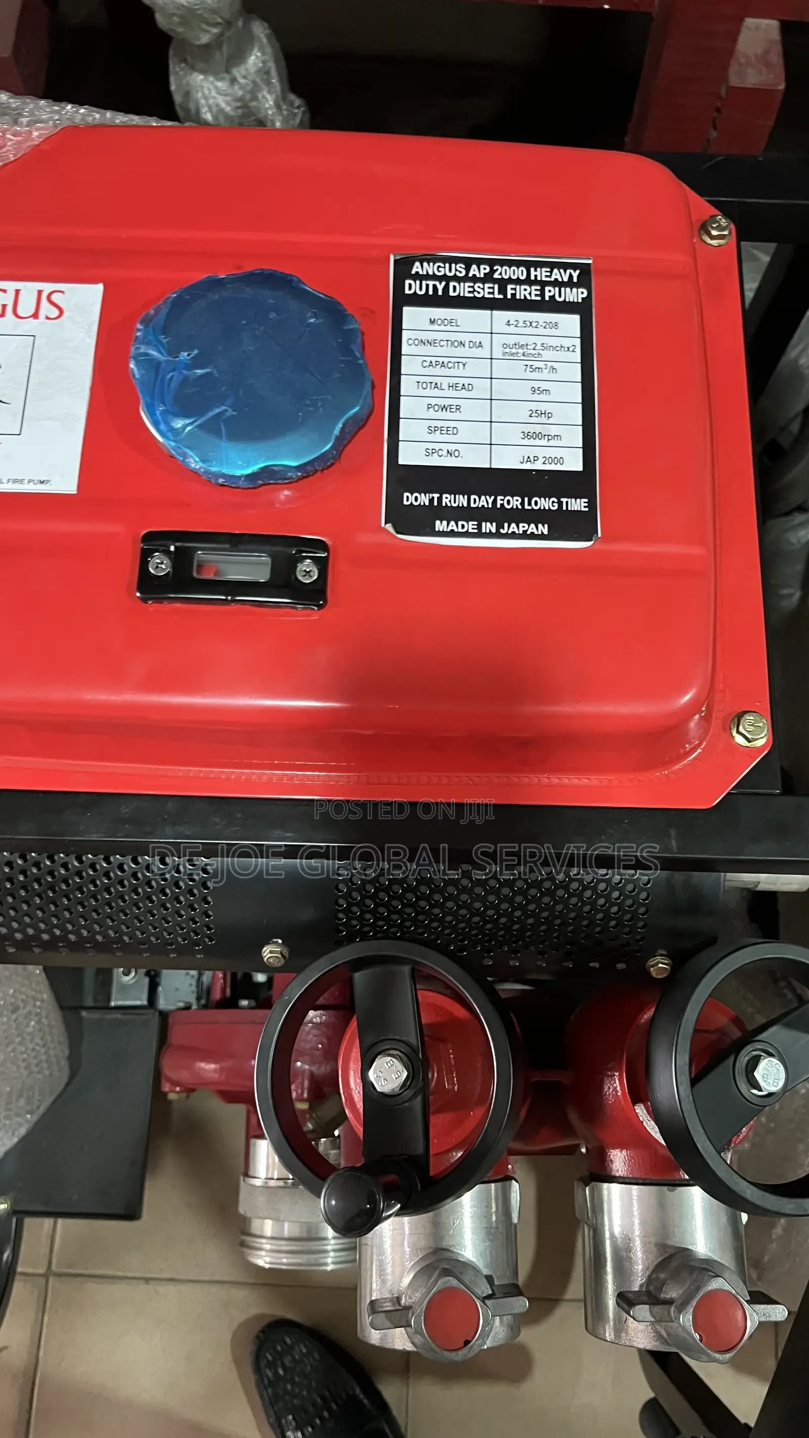 Angus Heavy Duty Diesel Powered Fire Pump 25hp Model Jap2000