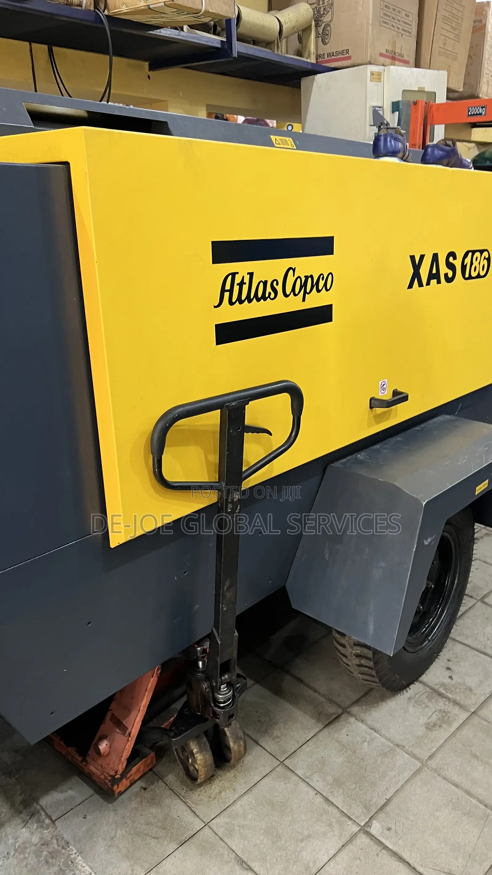 Atlas Copco Xas 186 Diesel High Pressure Air Compressor