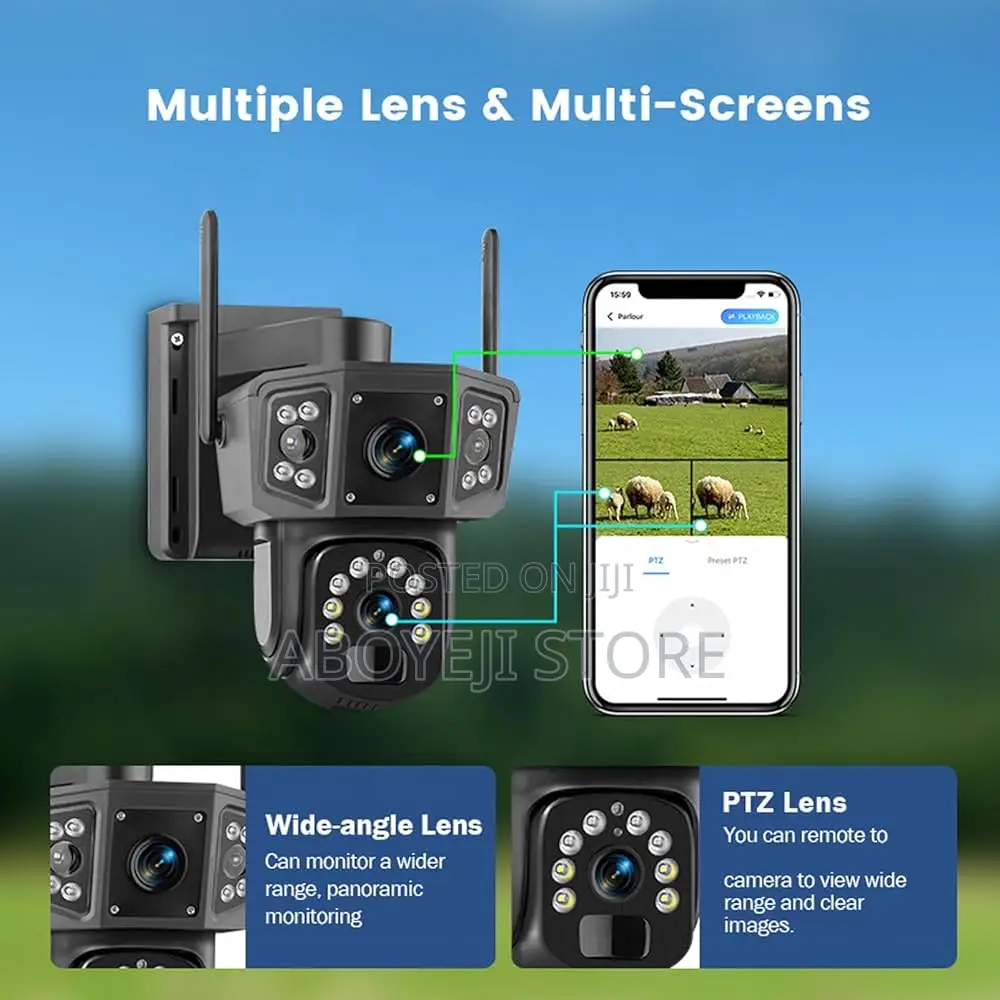 V380 Wireless PTZ Dual Lens Camera 5mp