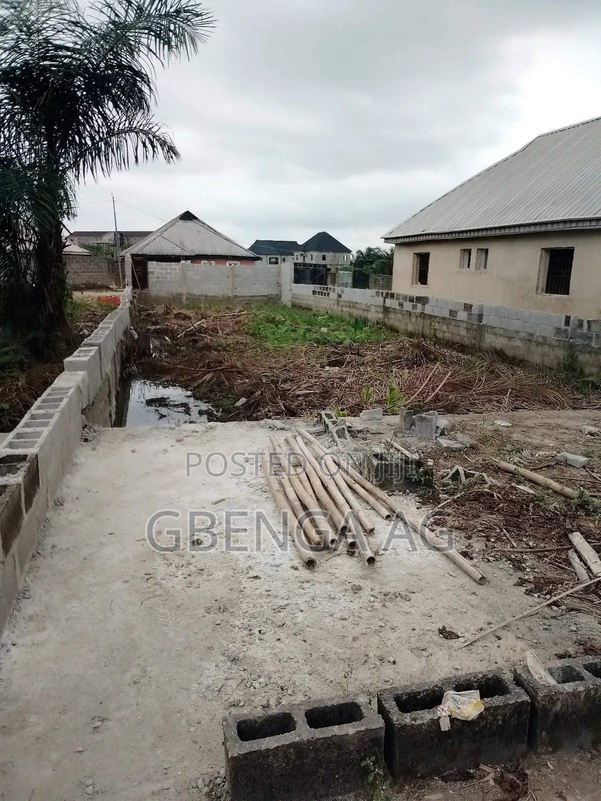 Half Plot With Foundation for Sale