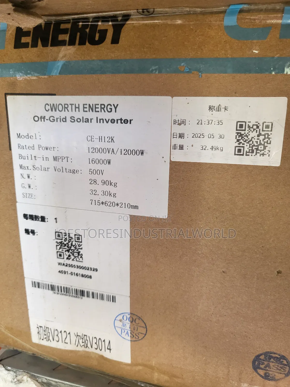 Cworth 12kva Solar Inverter 48v