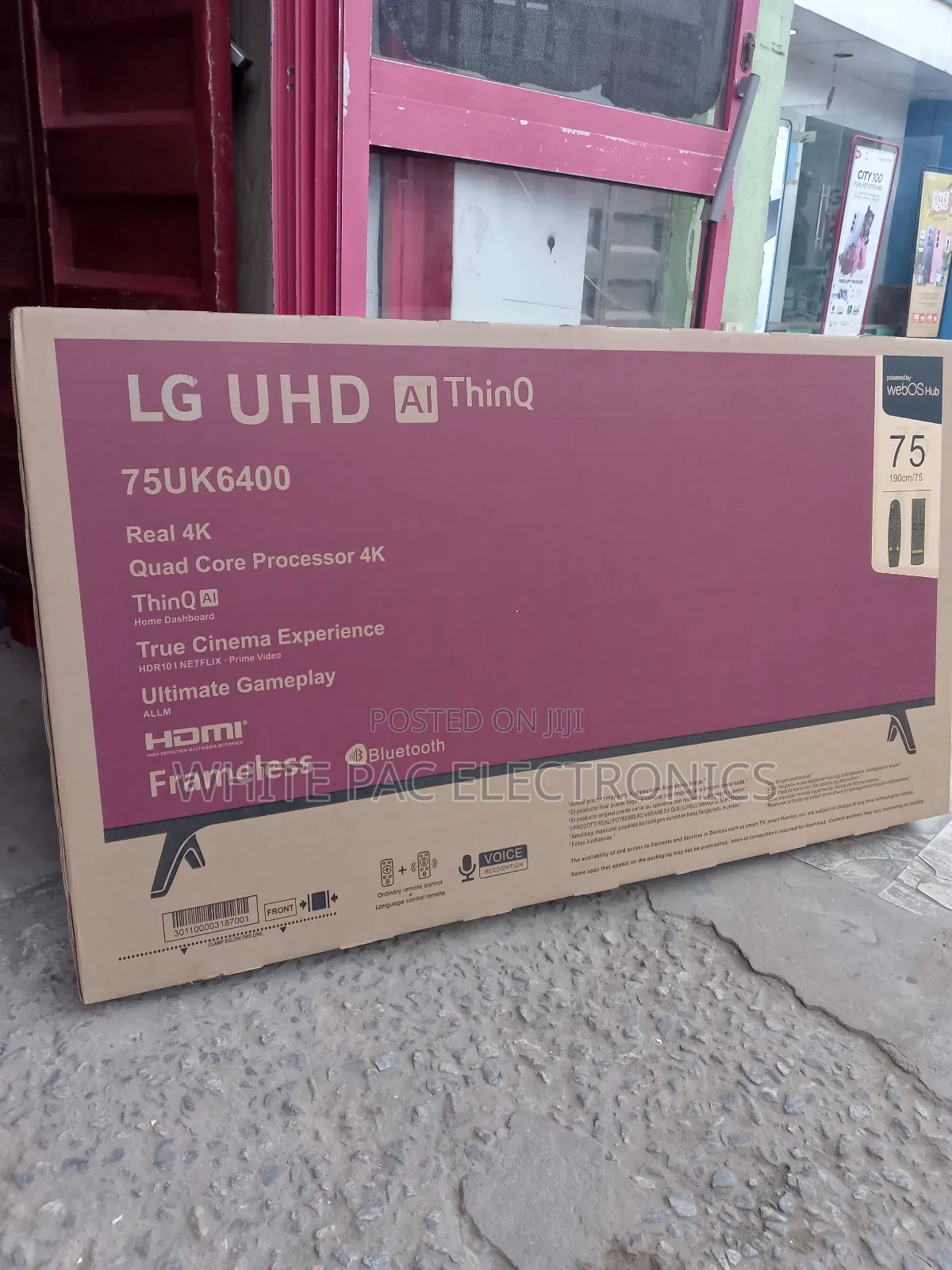 Original >Lg 75"Inch 4k Uhd Ai Smart Webos Tv>Netflix >Youtube >Wi -fi