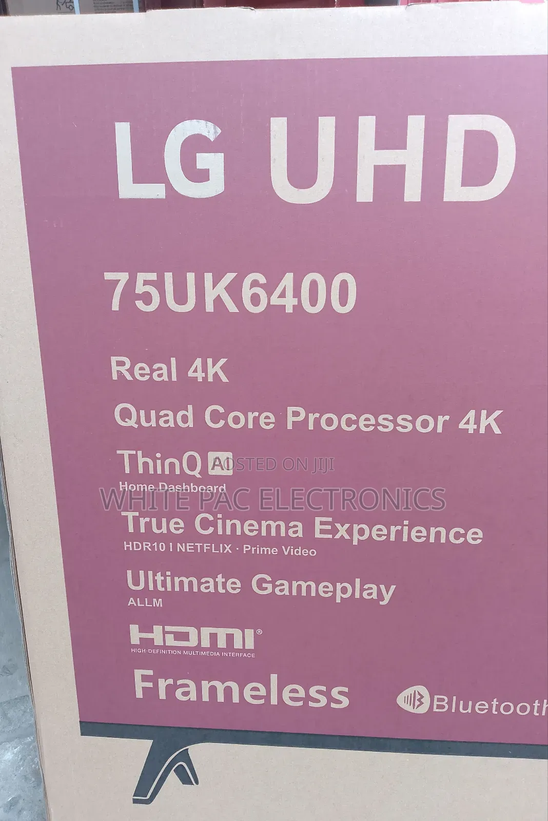 Lg 75"Inch Uhd Smart Webos Frameless Tv >Netflix > Youtube >Wi-Fi