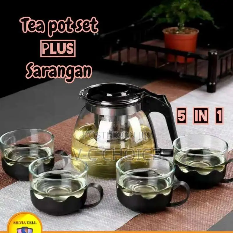 Glass Teapot Scented Tea 5 Pieces
