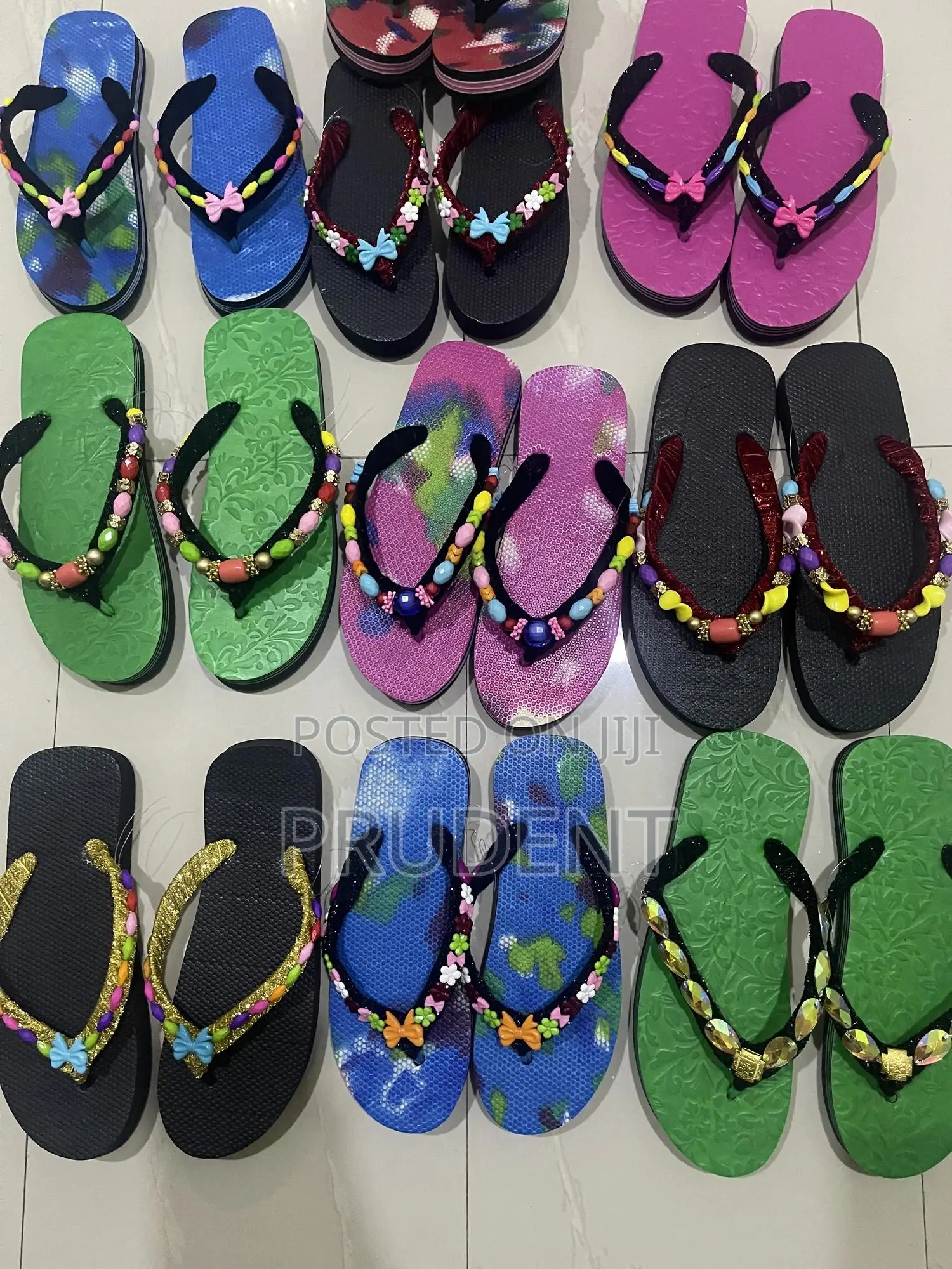 Bulk Beaded Slippers