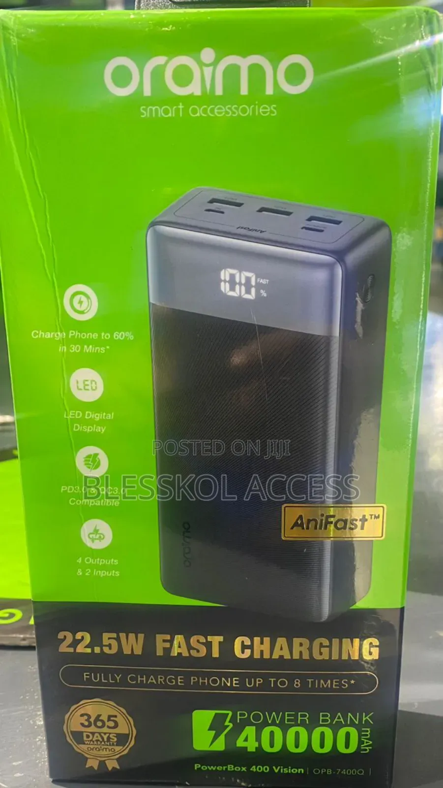 Oraimo Powerbox 400 Vision 40000mah 22.5w Power Bank