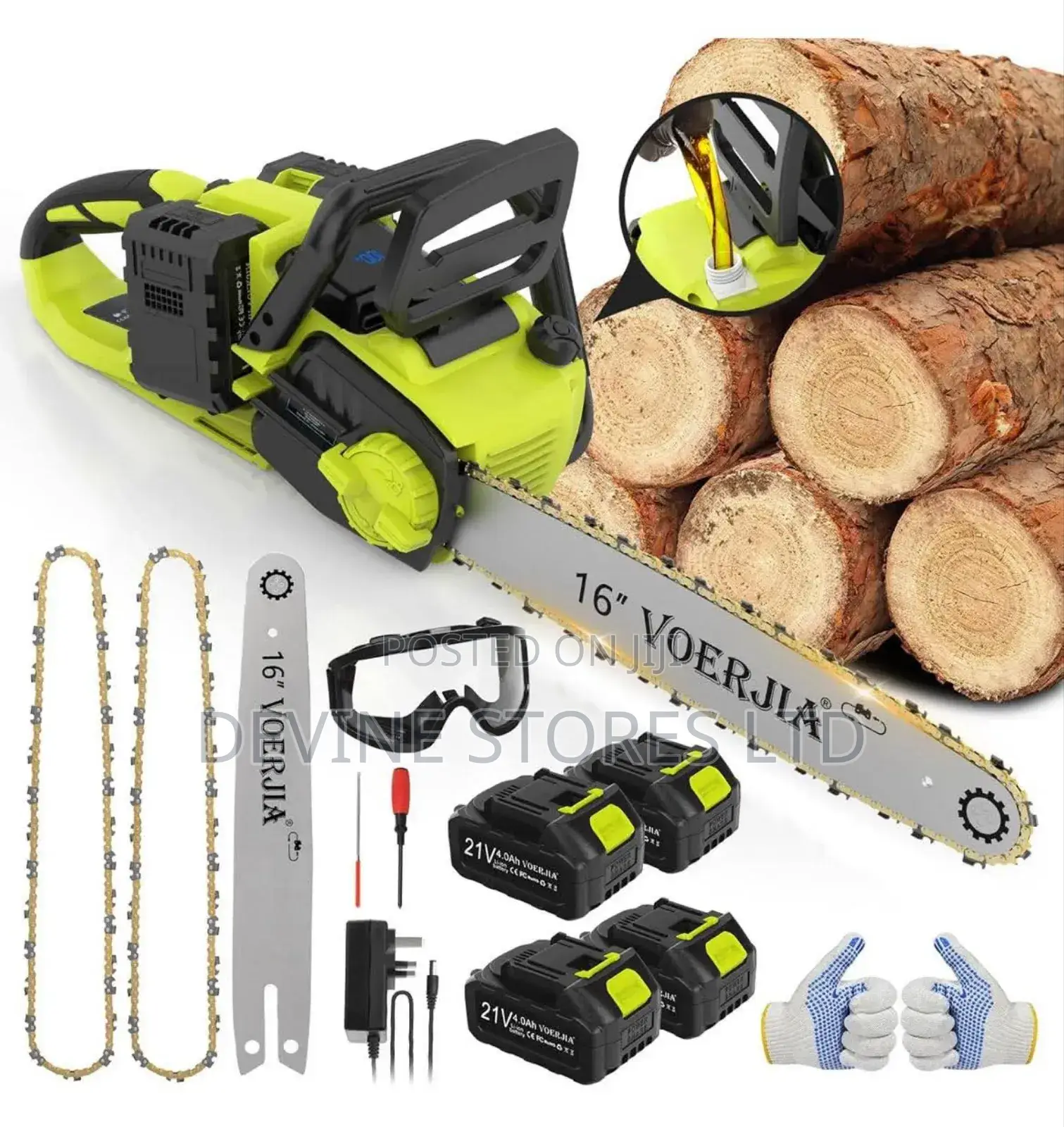 16" Devine Cordless Chainsaw Machine