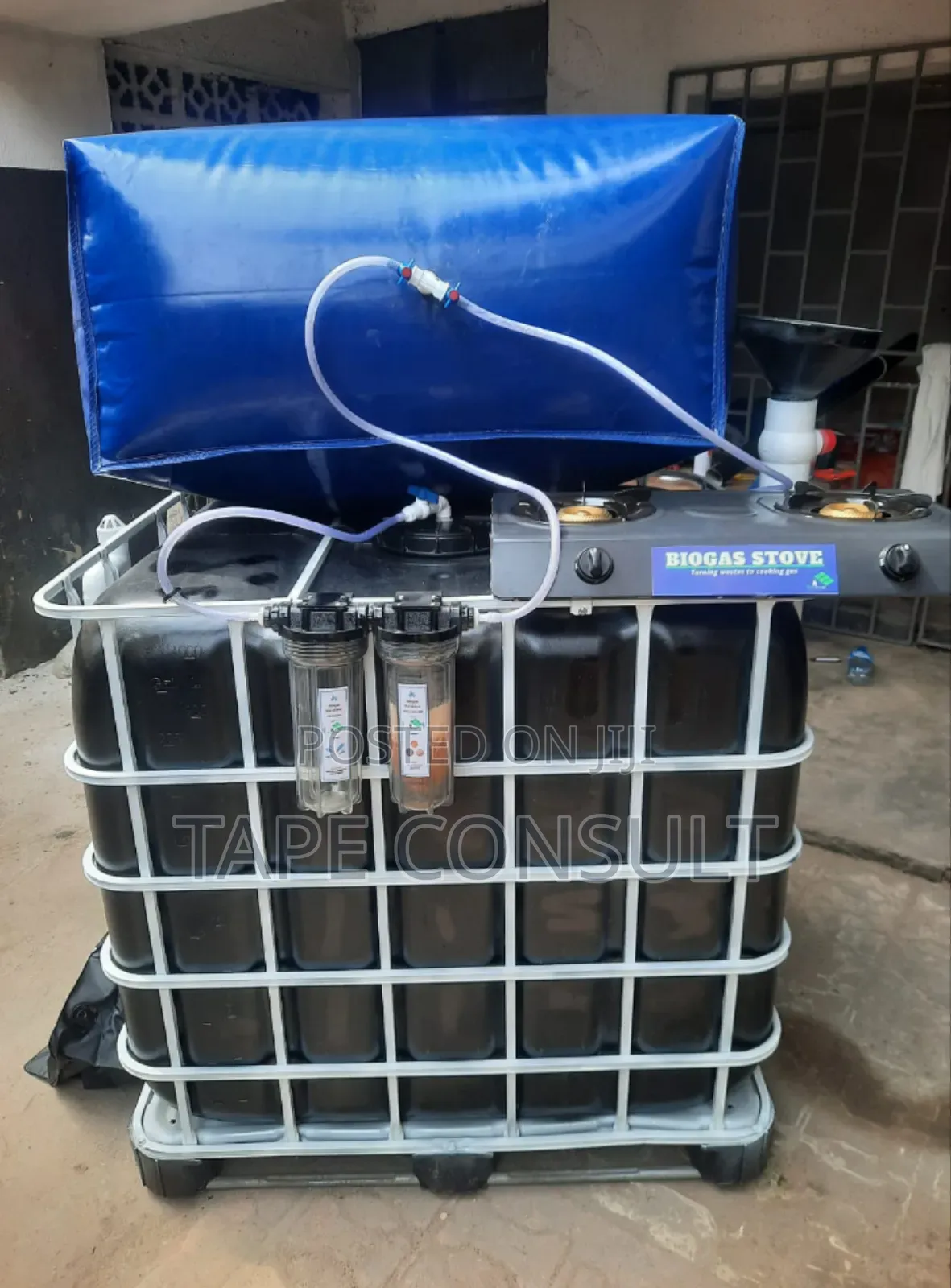 1000l Biogas Cooking Plant With Storage Bag