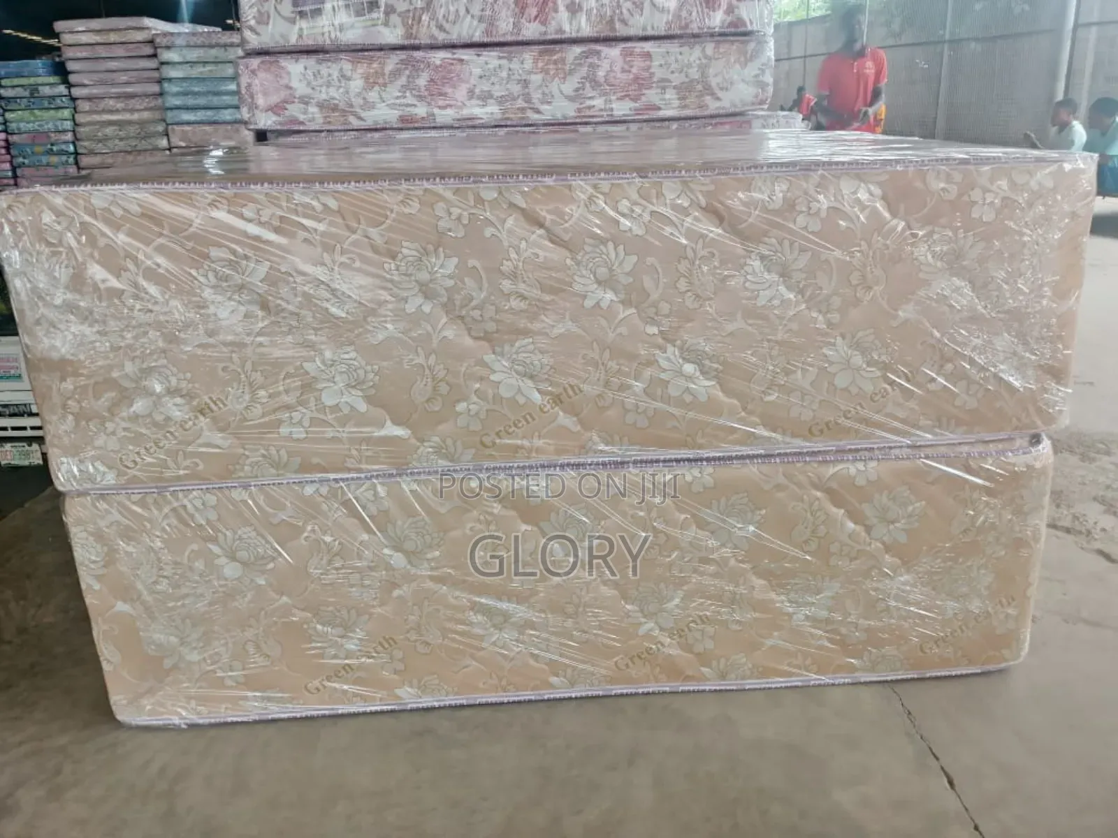 6 ×6×20 Inches Green Earth Semi Orthopedic Mattress