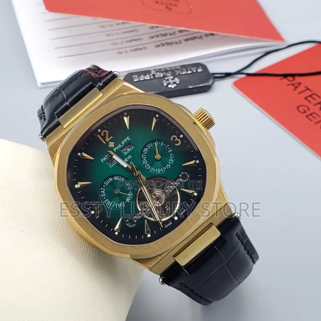 High Quality Luxury Patek Philippe Leather Wristwatch