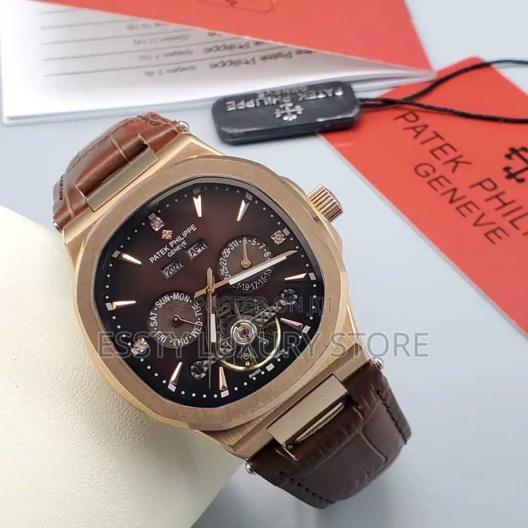 High Quality Luxury Patek Philippe Leather Wristwatch