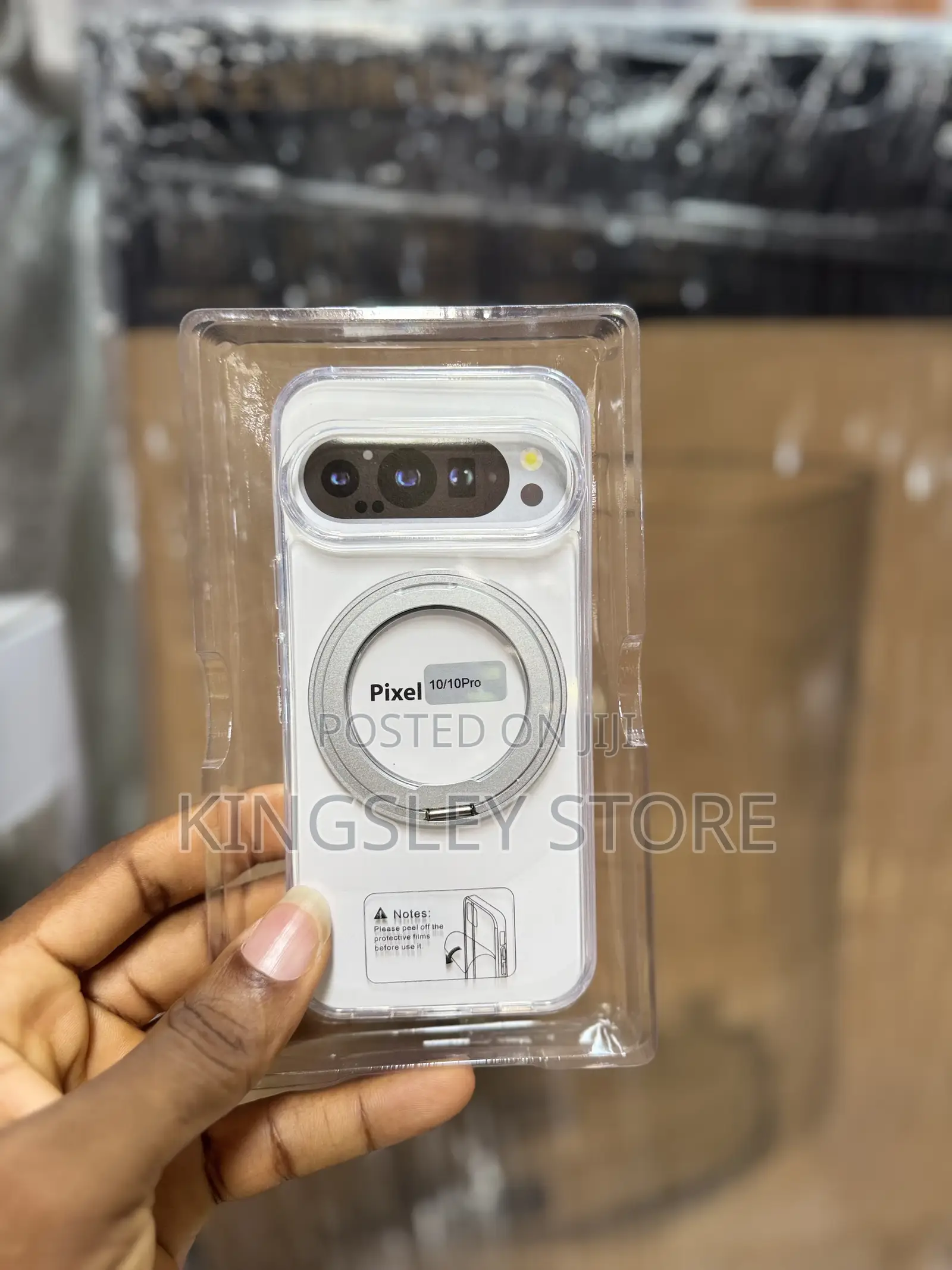 Google Pixel 10 Pro Xl Clear Case 360° Rotatable Stand With Magsafe