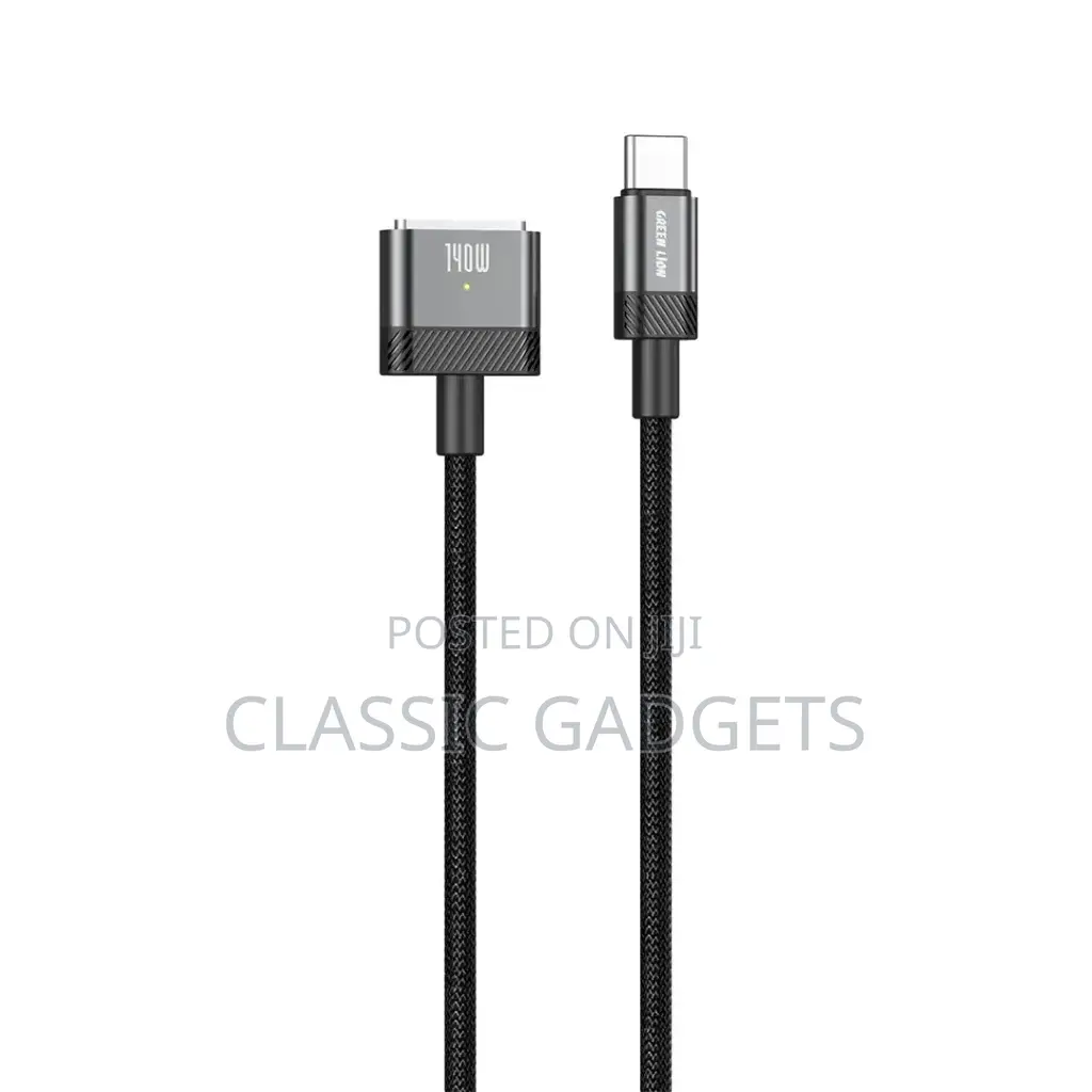 Green Lion Usb-C to Magsafe 3 Magnetic Charging Cable - Black
