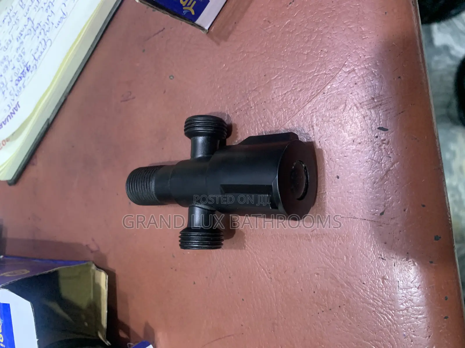 Luxury Matt Black Cross Tee Angle Valve