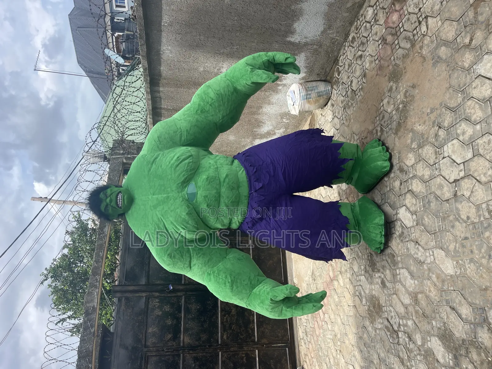 Big Size Inflatable Hulk Mascot Costume (9feet)
