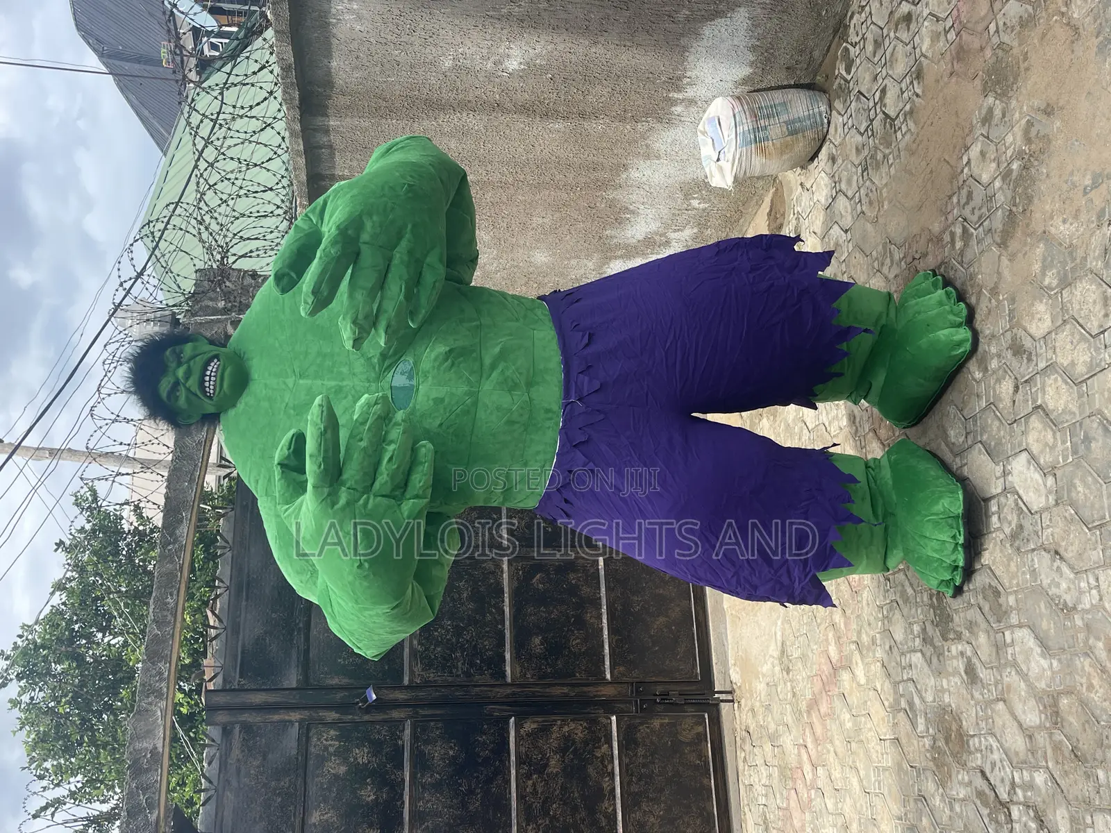 Big Size Inflatable Hulk Mascot Costume (9feet)