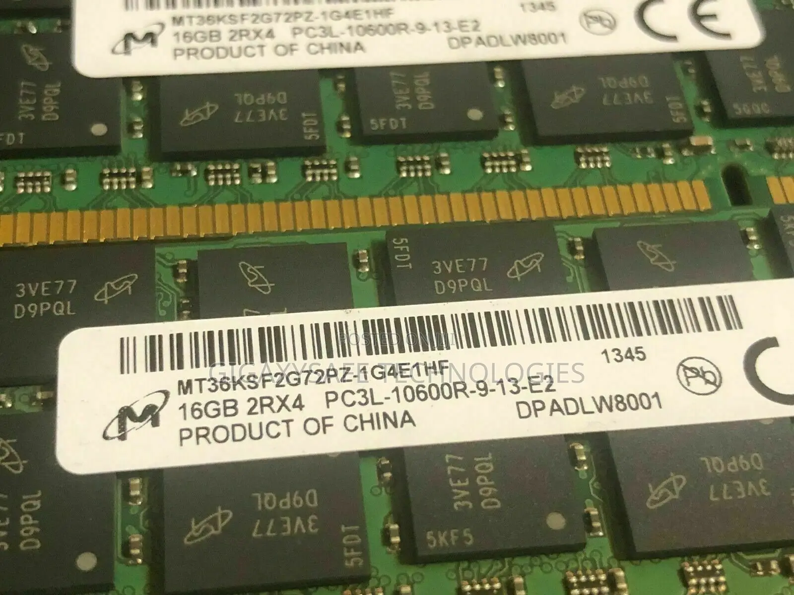 16gb Server Ram Memory 647653-081 2rx4 Pc3l-10600r