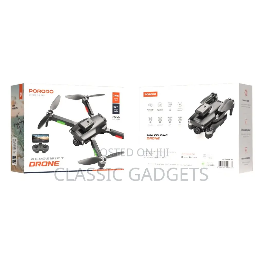 Porodo Aeroswift Drone - Black