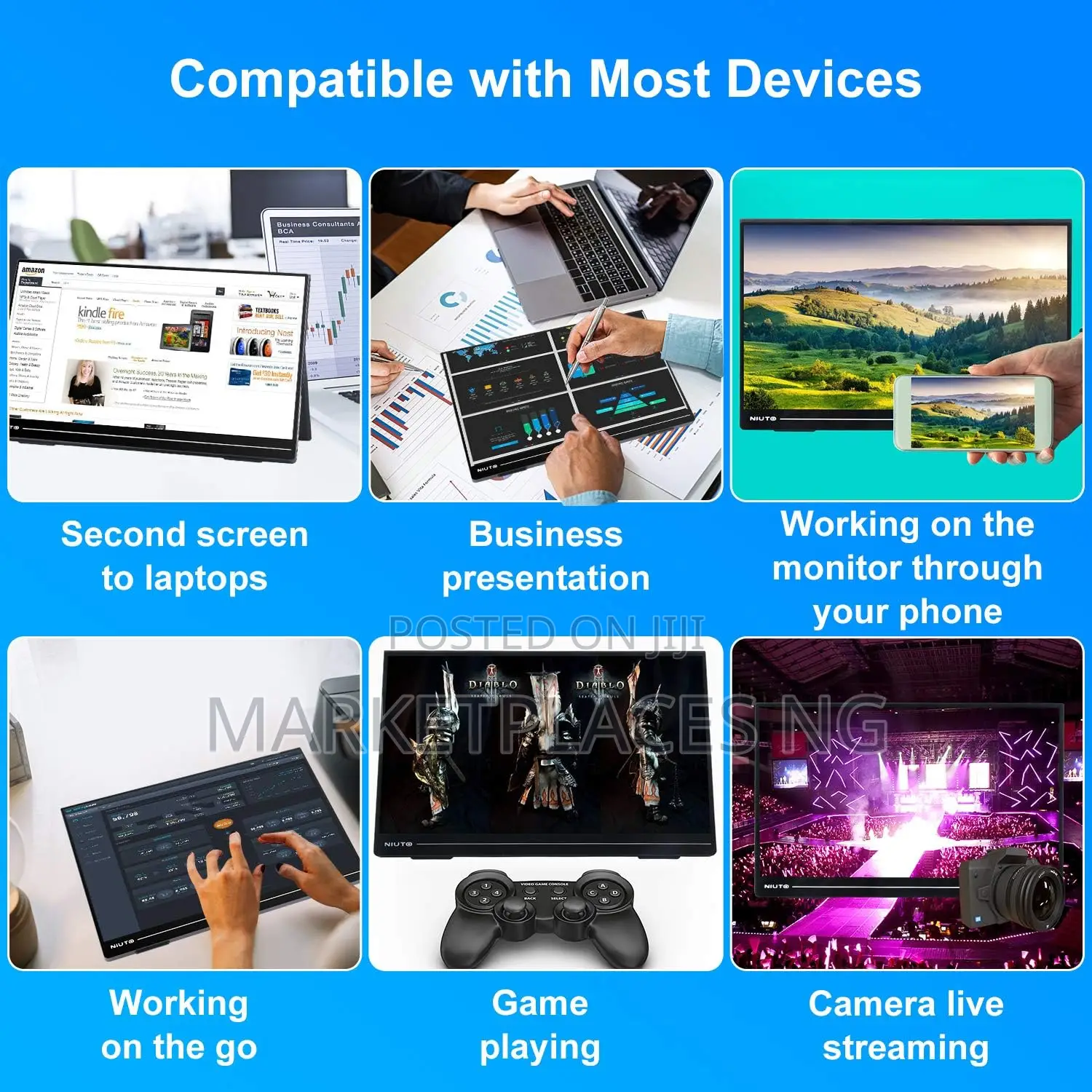 Niuto 14′′ Portable Touchscreen Monitor – Fhd, Usb-C/Hdmi, Slim