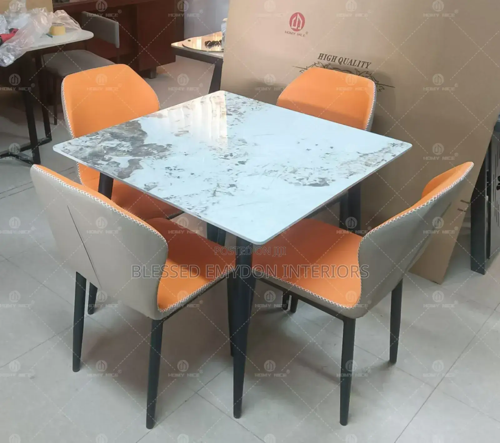 Classy 4 Seater Marble Dining Set