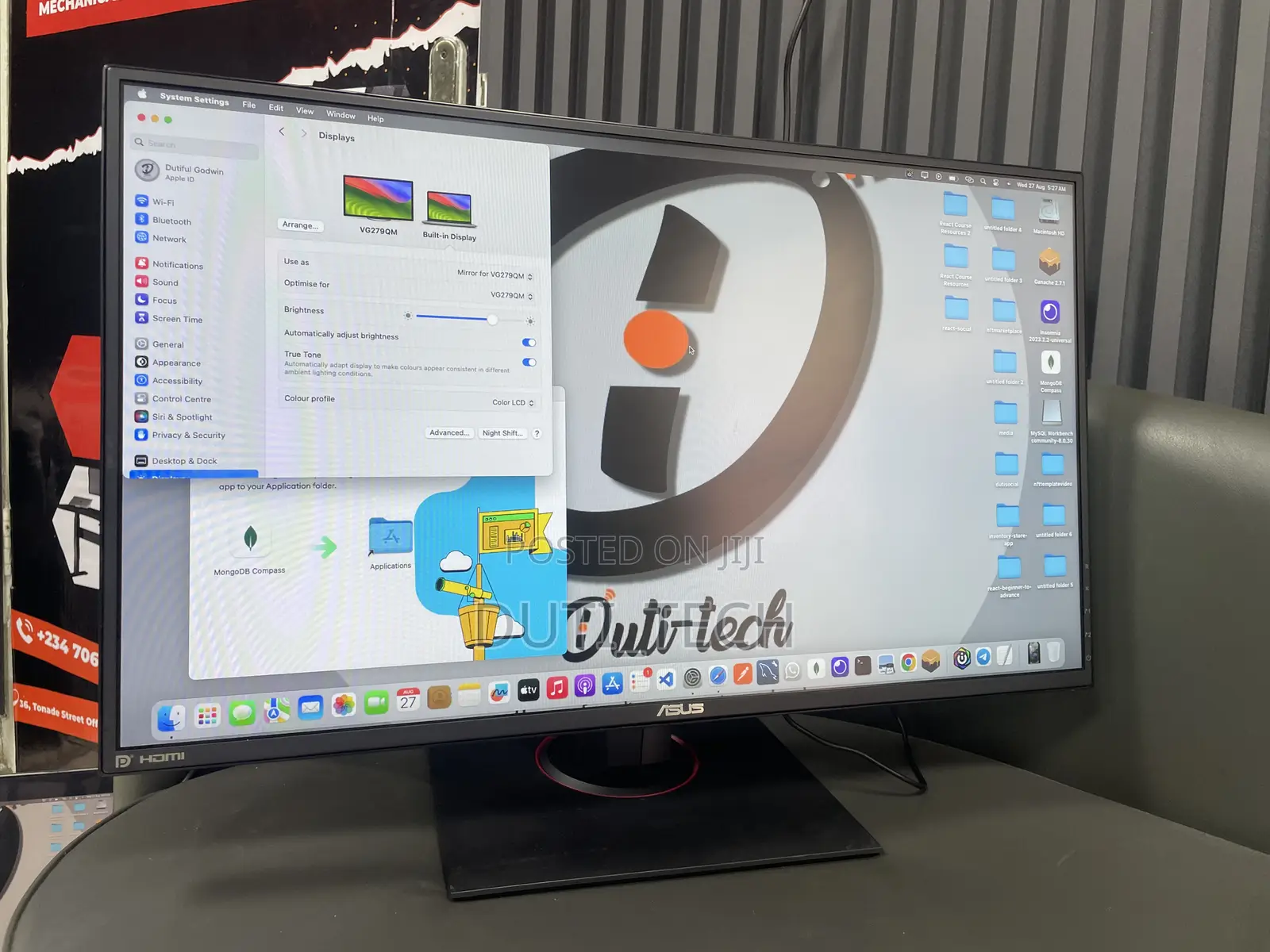 ASUS Tuf 27”Inches 1080p FHD Ips 280hz Gaming Monitor,