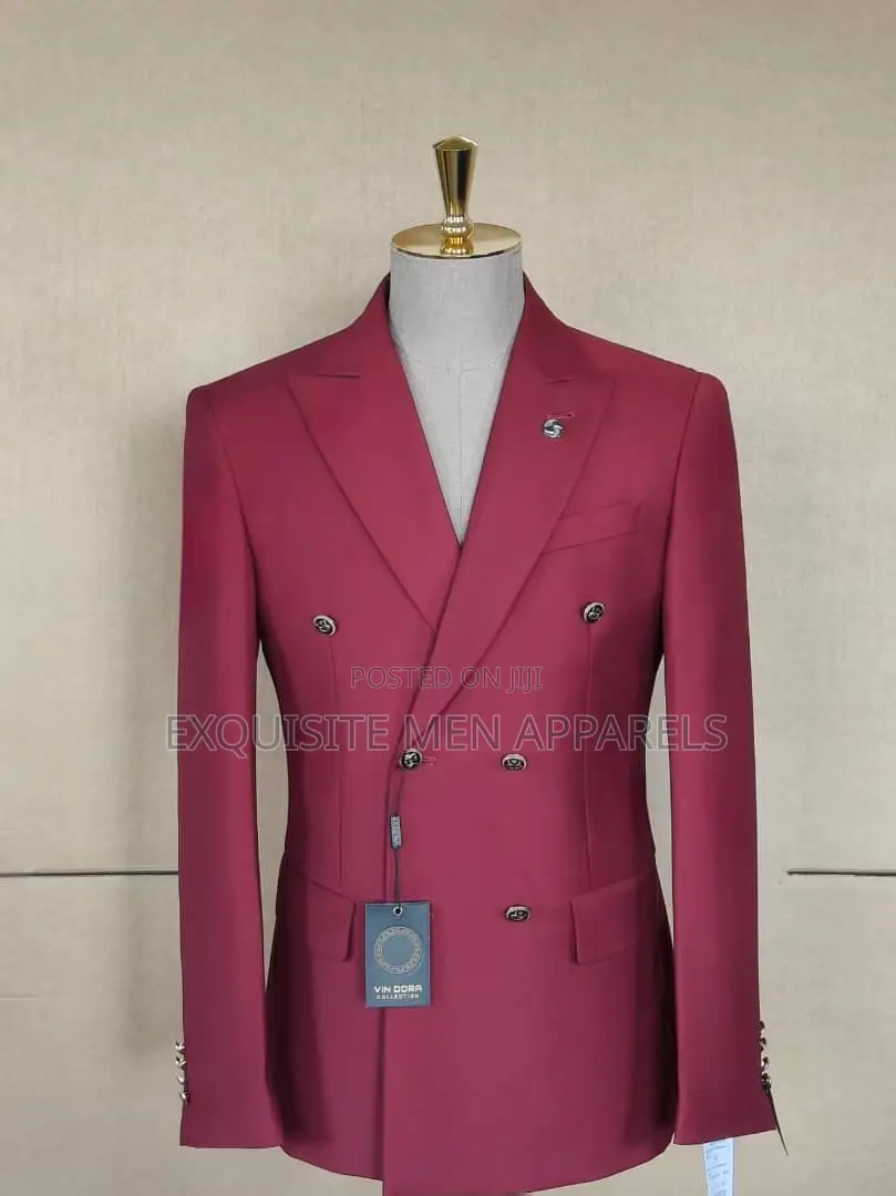 Wine Bespoke Turkish Double Breasted Men’S Suit