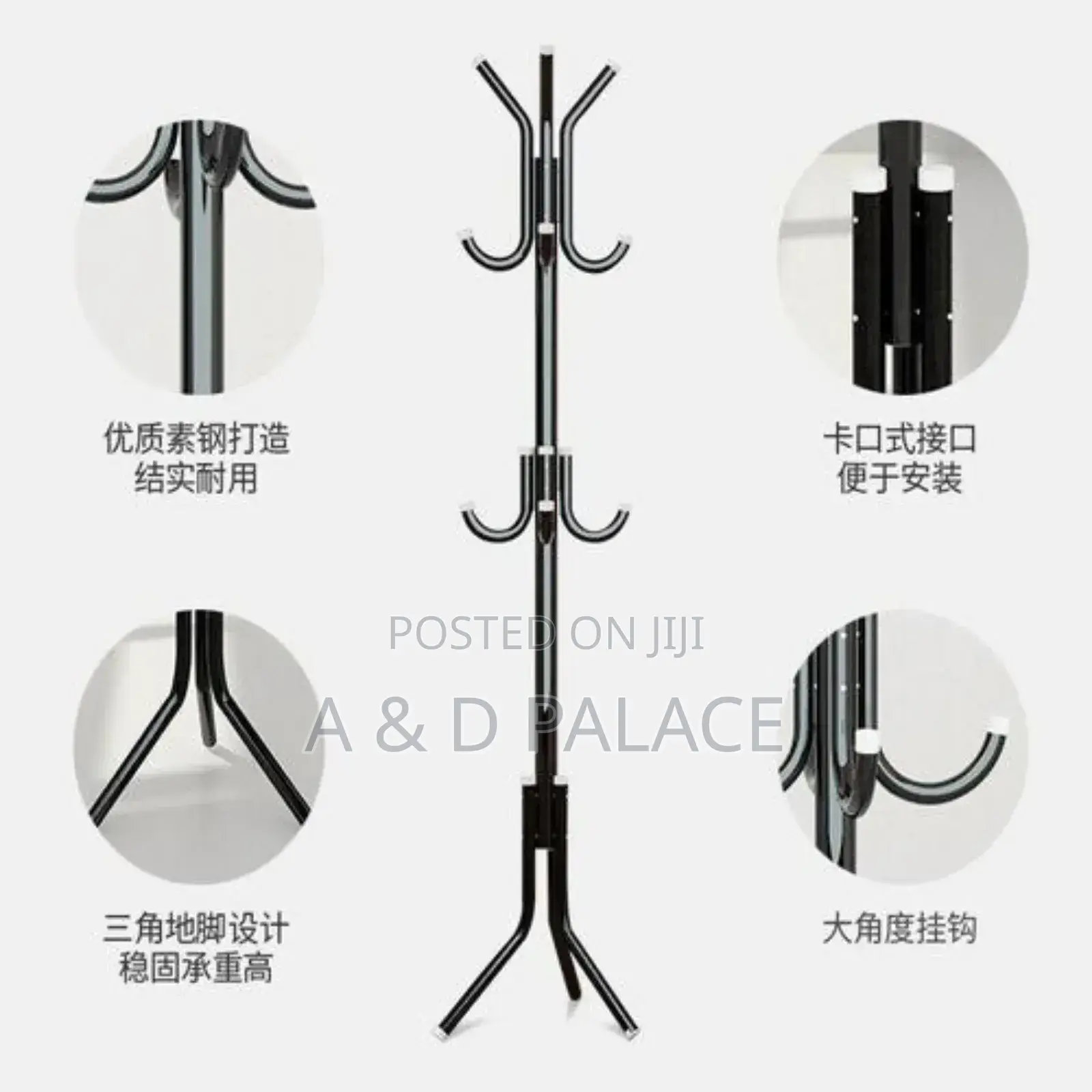 Original Rack Coat Stand Clothing Hanger Black