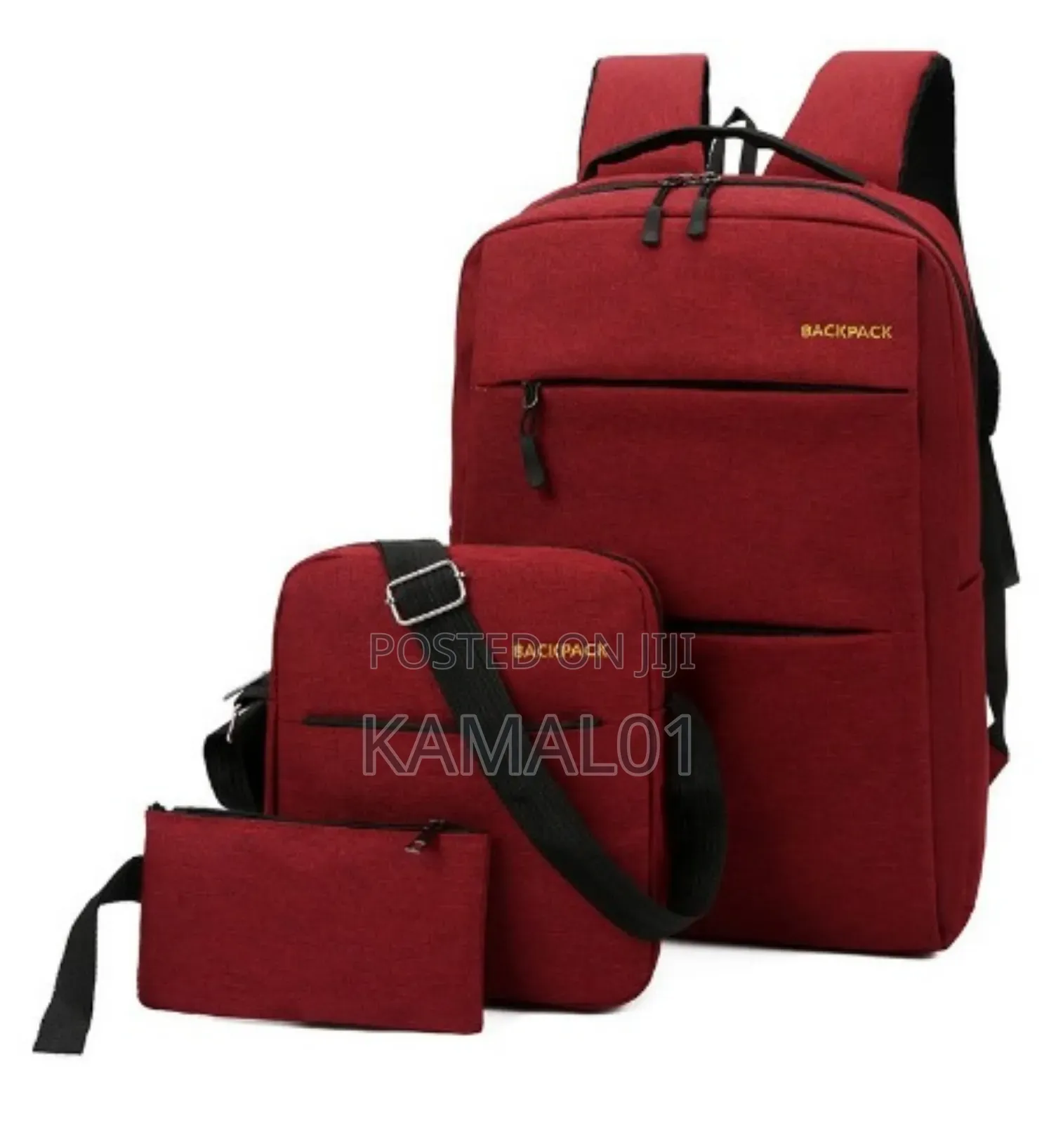 Backpack Set - 3pcs Waterproof Laptop,Travel Bag With Usb Charging Pot