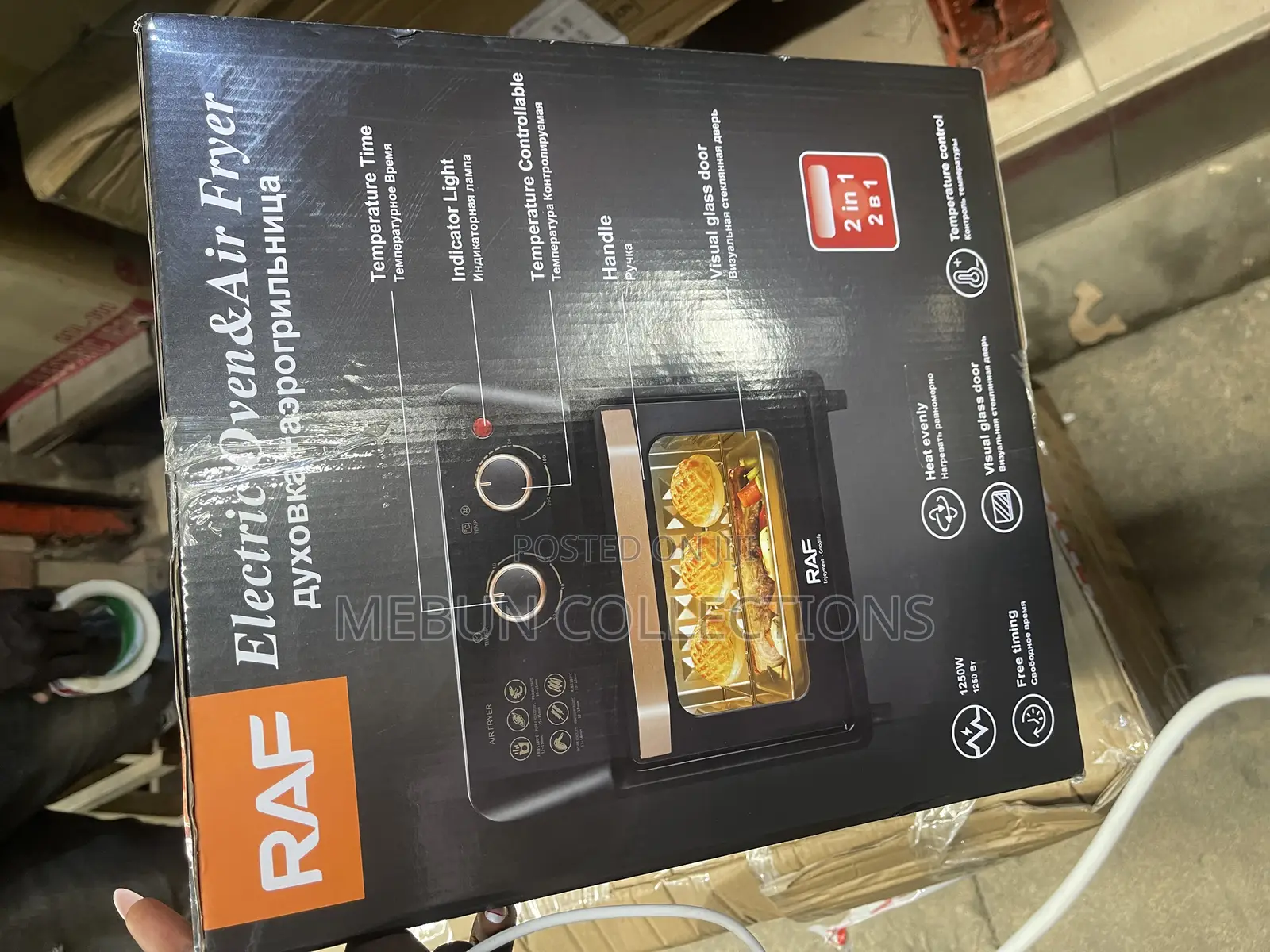 Raf Electric Oven and Air Fryer 12l 1250watts