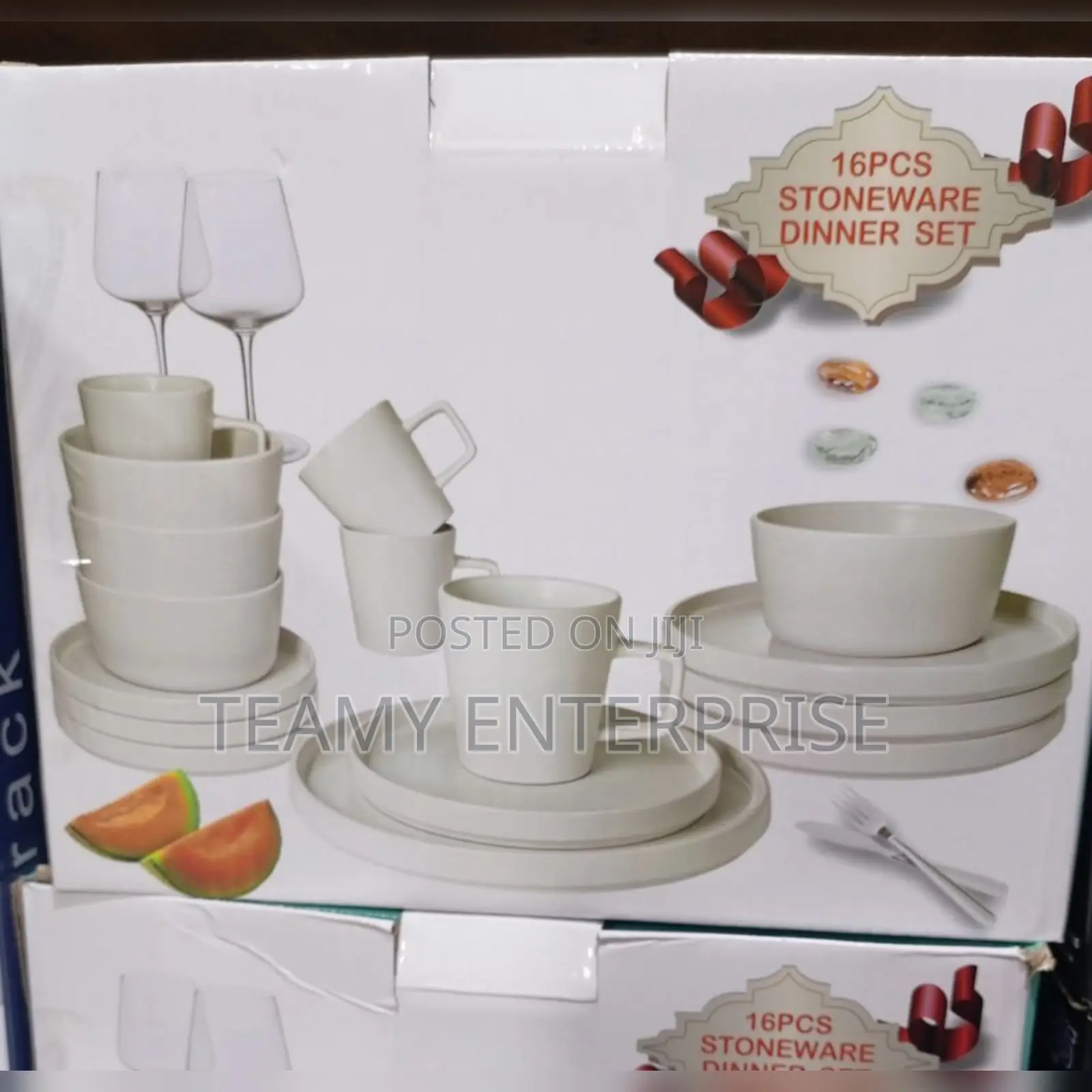 16 Pieces Dinner Set Plates and Cups - White Colour