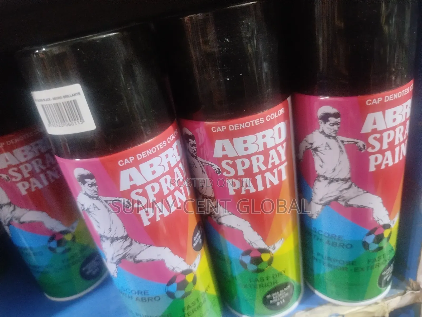 Abro Black Gloss Spray Paint
