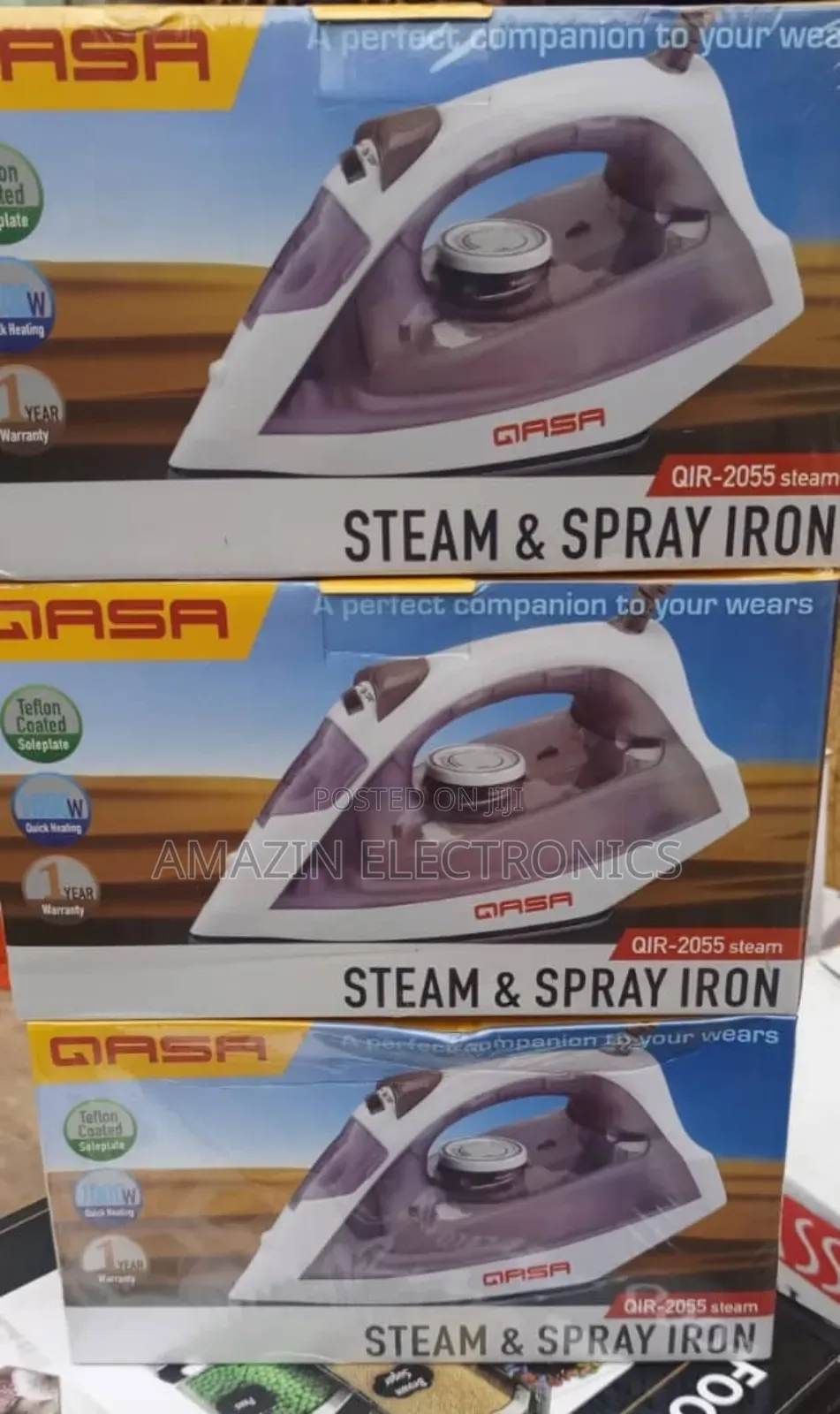 Qasa Steam Iron With 1yr Warranty